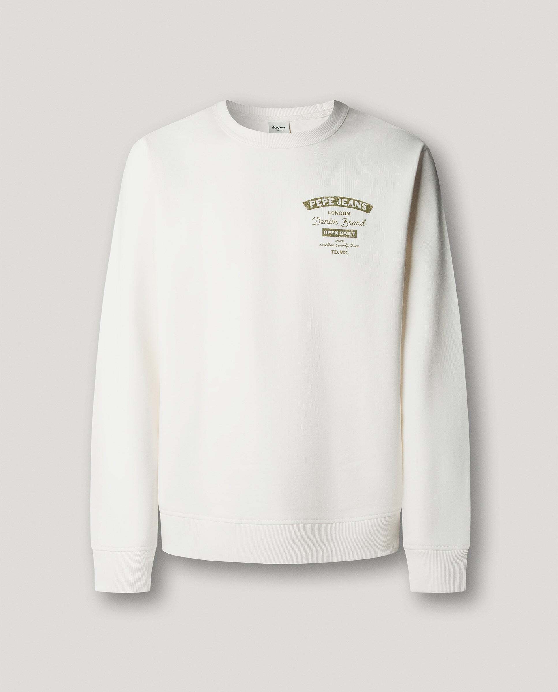 Sudadera de hombre cuello redondo fit regular - Pepe Jeans - Blanco Blanco-6