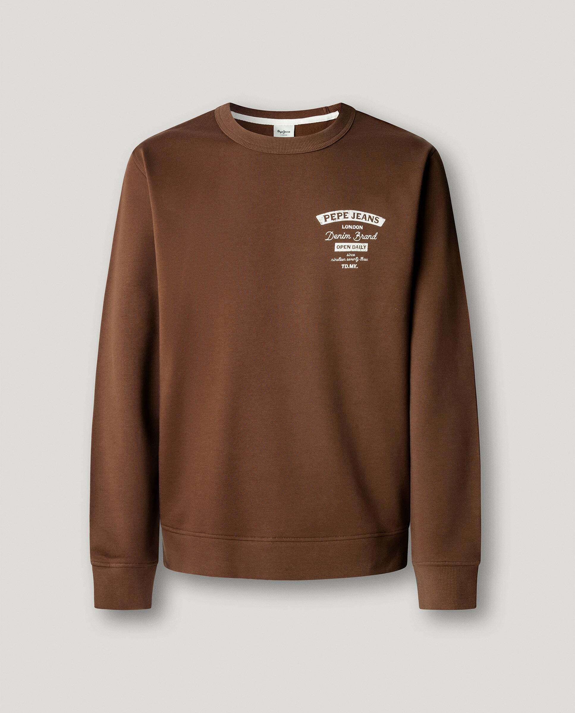 Sudadera de hombre cuello redondo fit regular - Pepe Jeans - Marrón Marrón-6