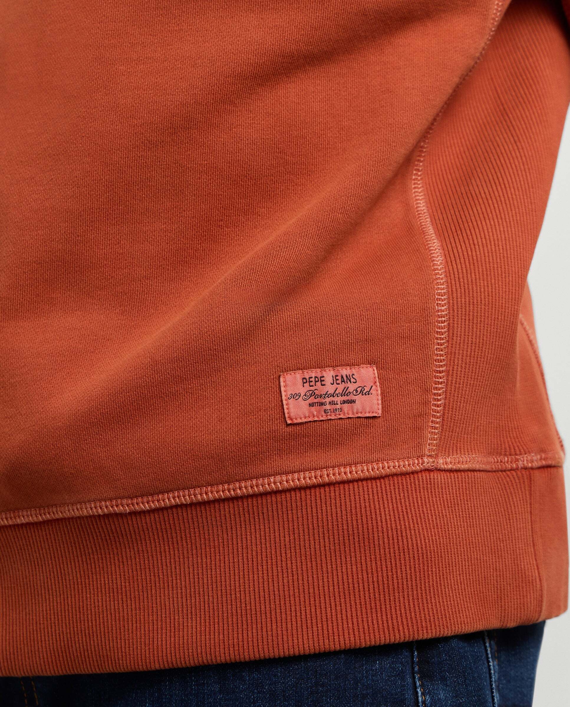 Sudadera de hombre cuello redondo fit regular - Pepe Jeans - Naranja fuerte Naranja fuerte-5