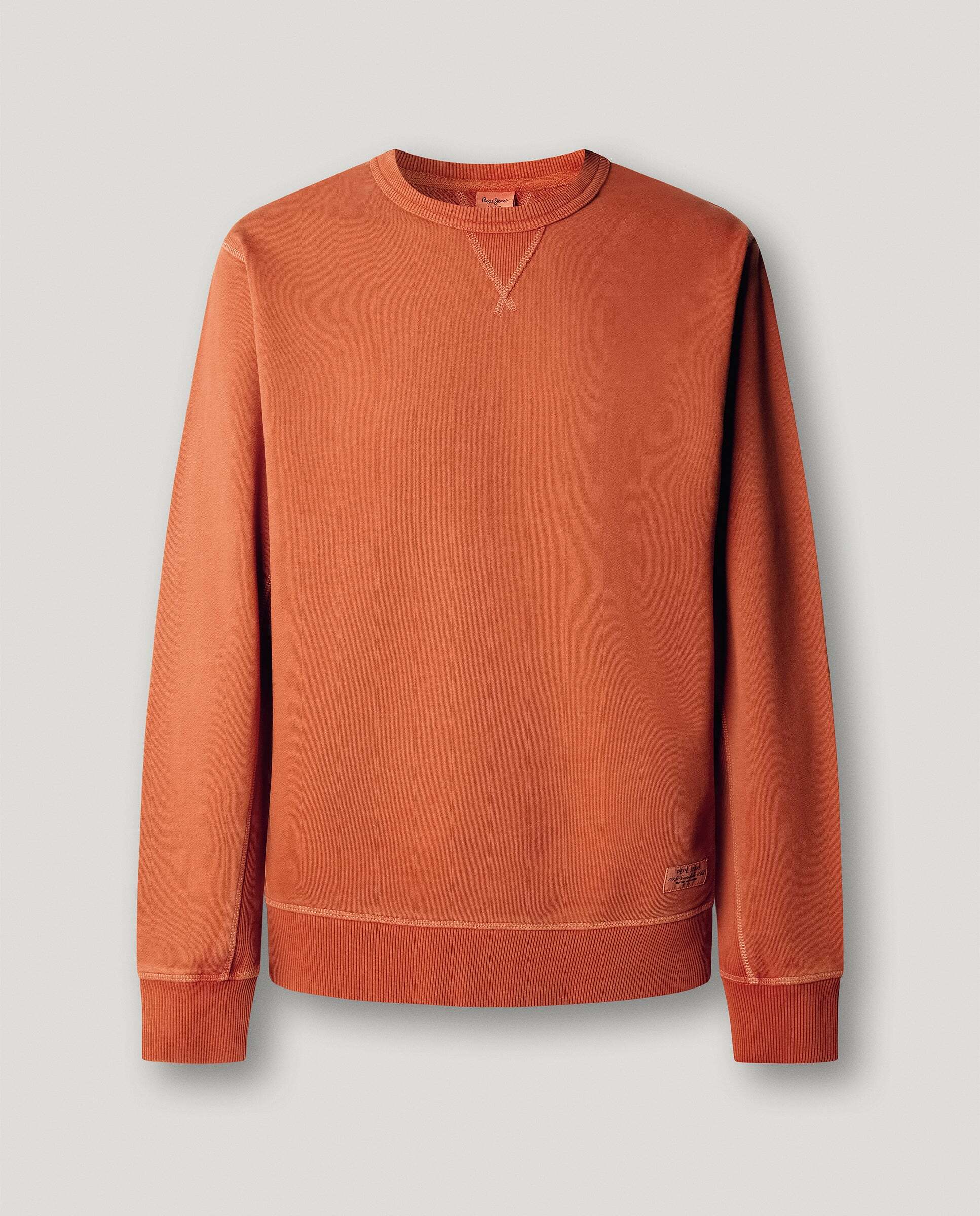 Sudadera de hombre cuello redondo fit regular - Pepe Jeans - Naranja fuerte Naranja fuerte-6