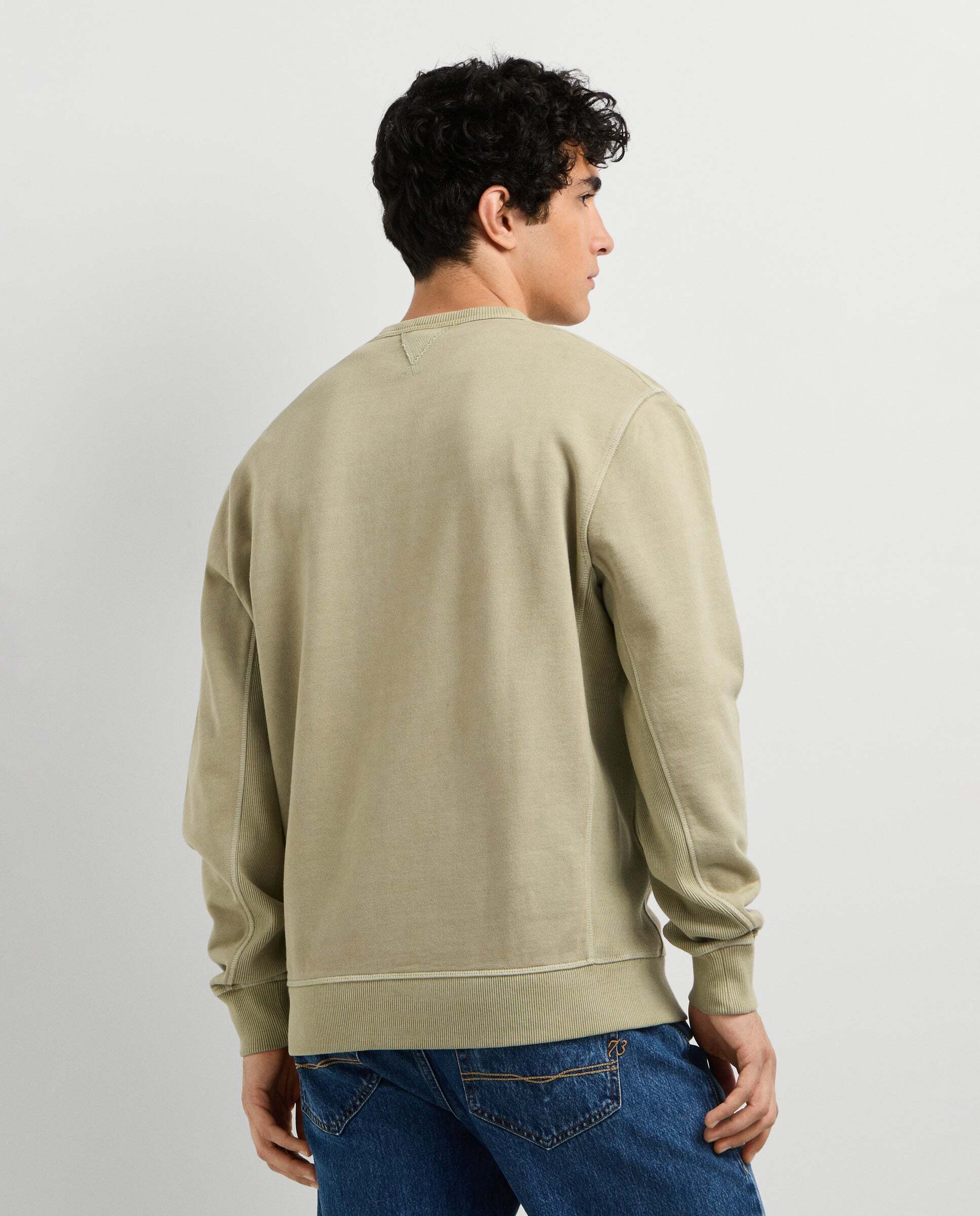 Sudadera de hombre cuello redondo fit regular - Pepe Jeans - Verde militar Verde militar-3