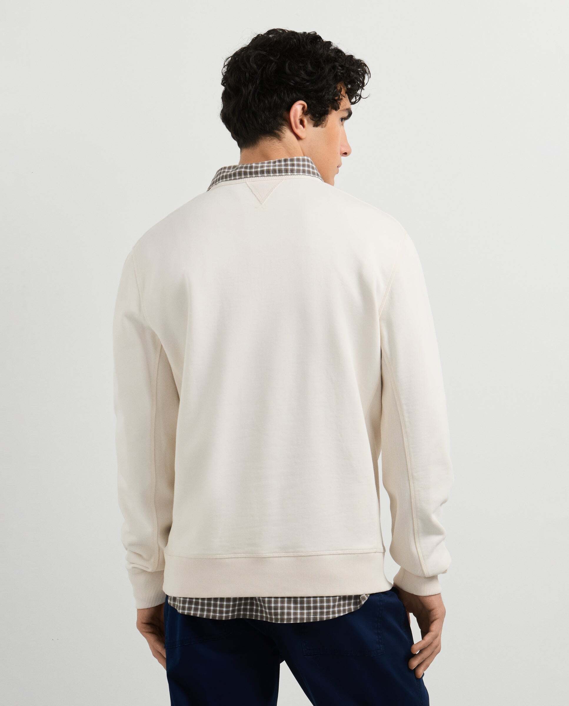 Sudadera de hombre cuello redondo fit regular - Pepe Jeans - Marfil Marfil-2