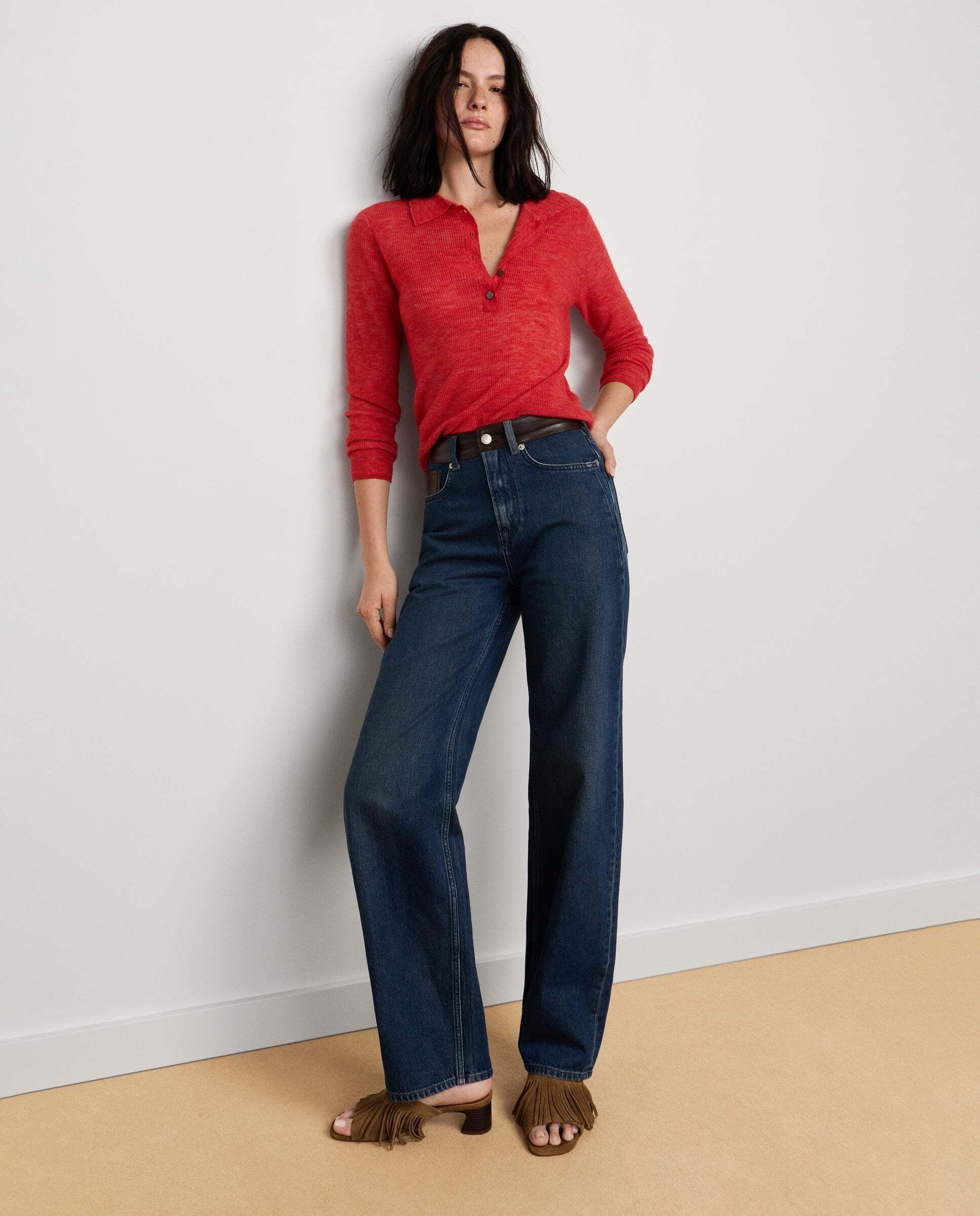 W11 eden hw straight contrast - Pepe Jeans - vaquero de mujer fit recto tiro alto - Azul Azul-1
