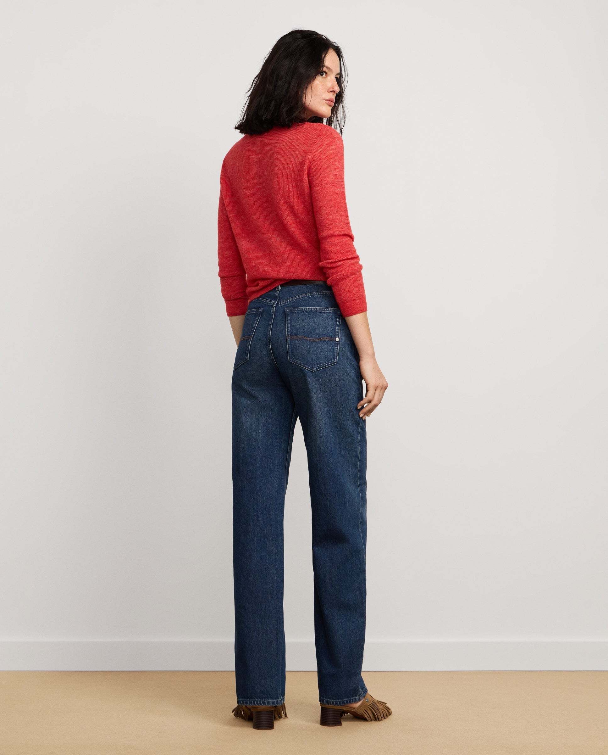 W11 eden hw straight contrast - Pepe Jeans - vaquero de mujer fit recto tiro alto - Azul Azul-3