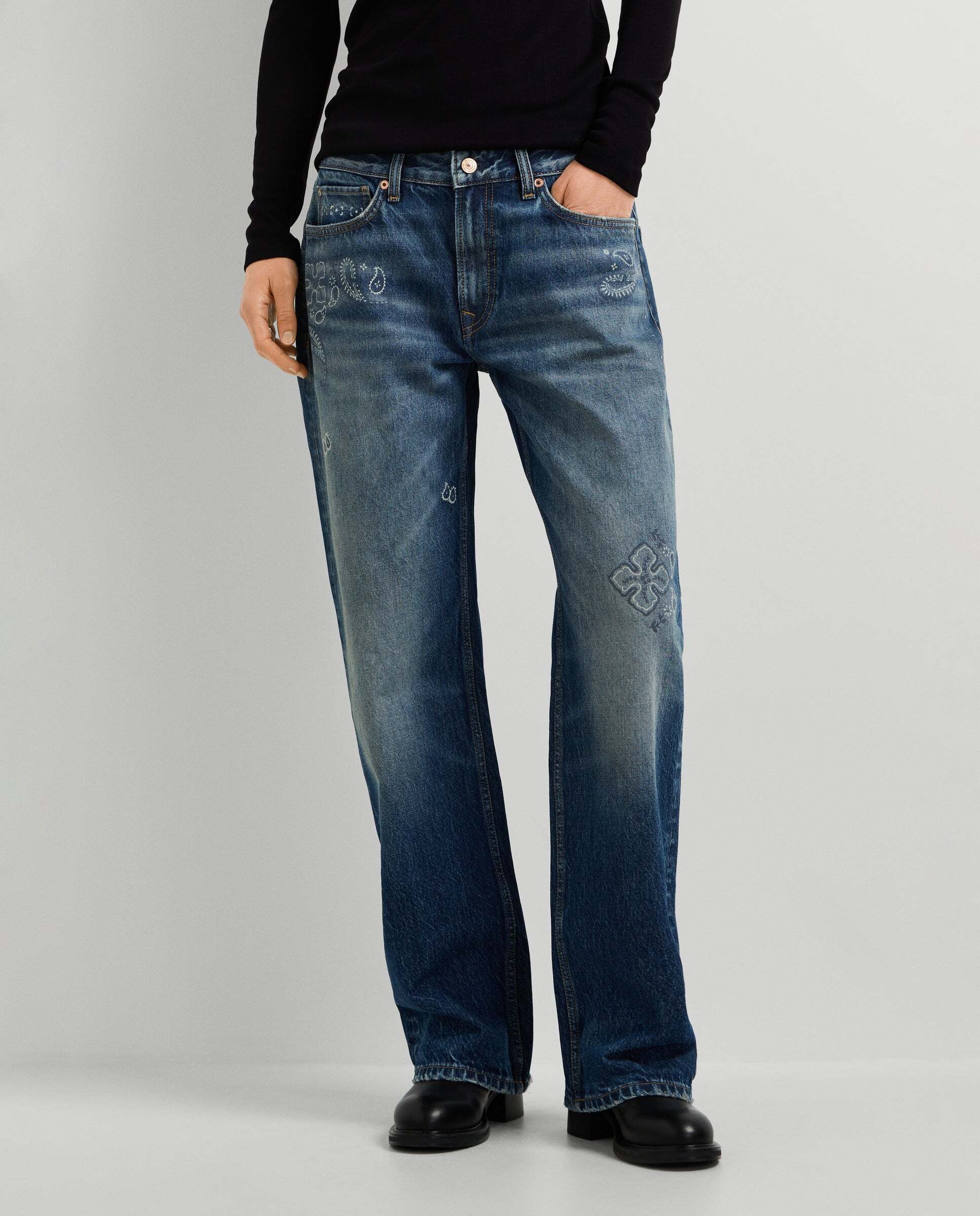 Vaquero de mujer fit loose tiro bajo - Pepe Jeans - Azul Azul-2