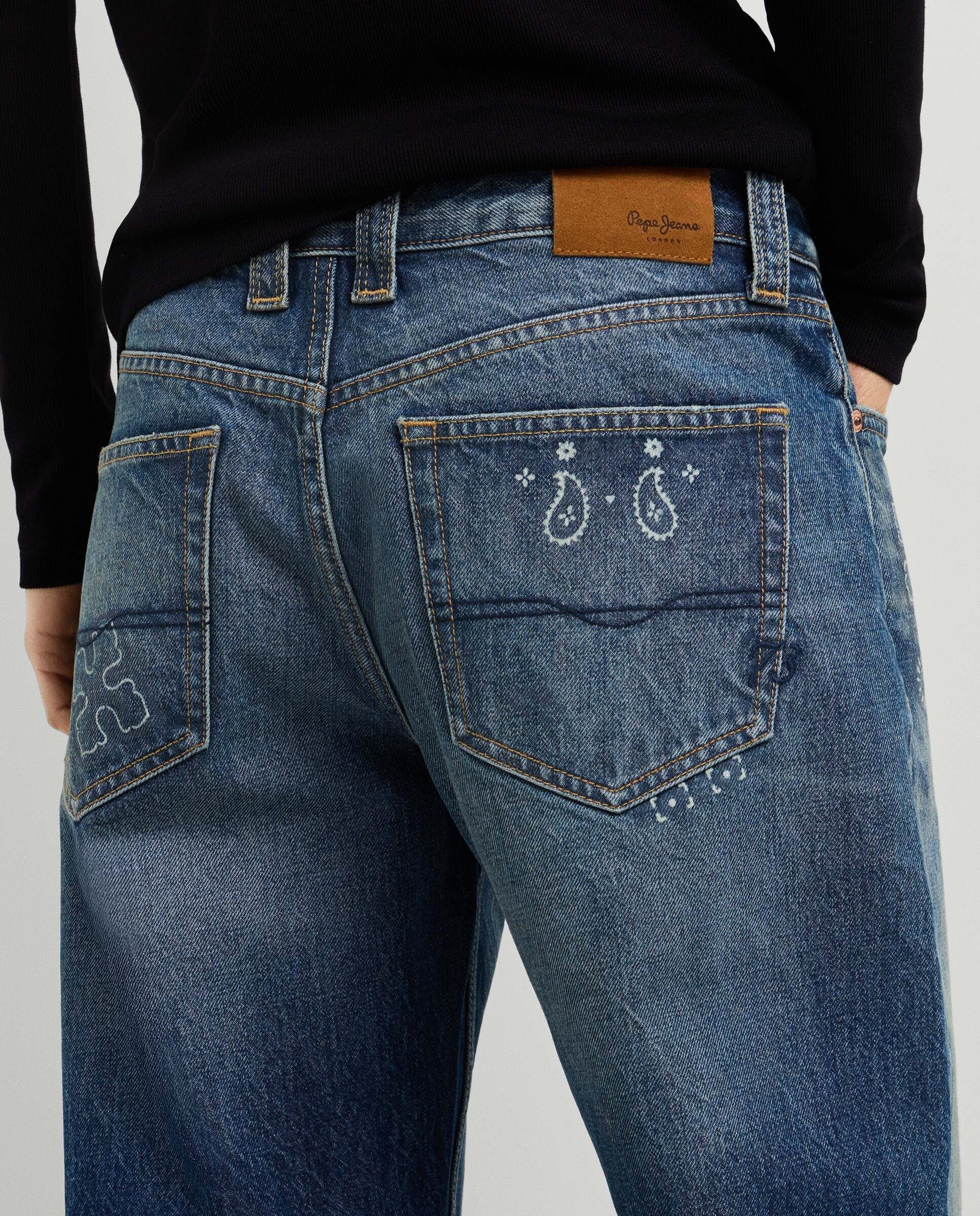 Vaquero de mujer fit loose tiro bajo - Pepe Jeans - Azul Azul-4
