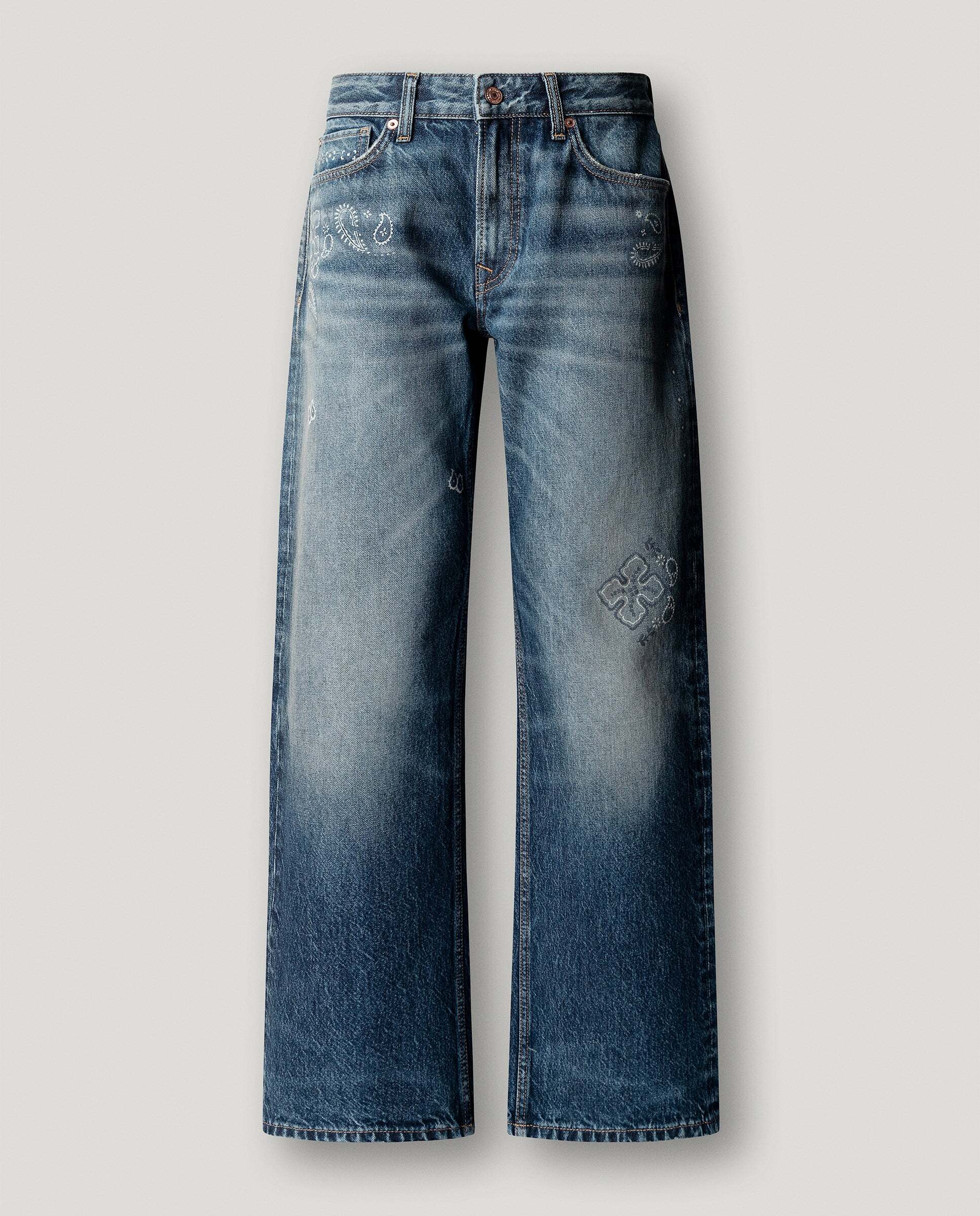 Vaquero de mujer fit loose tiro bajo - Pepe Jeans - Azul Azul-6