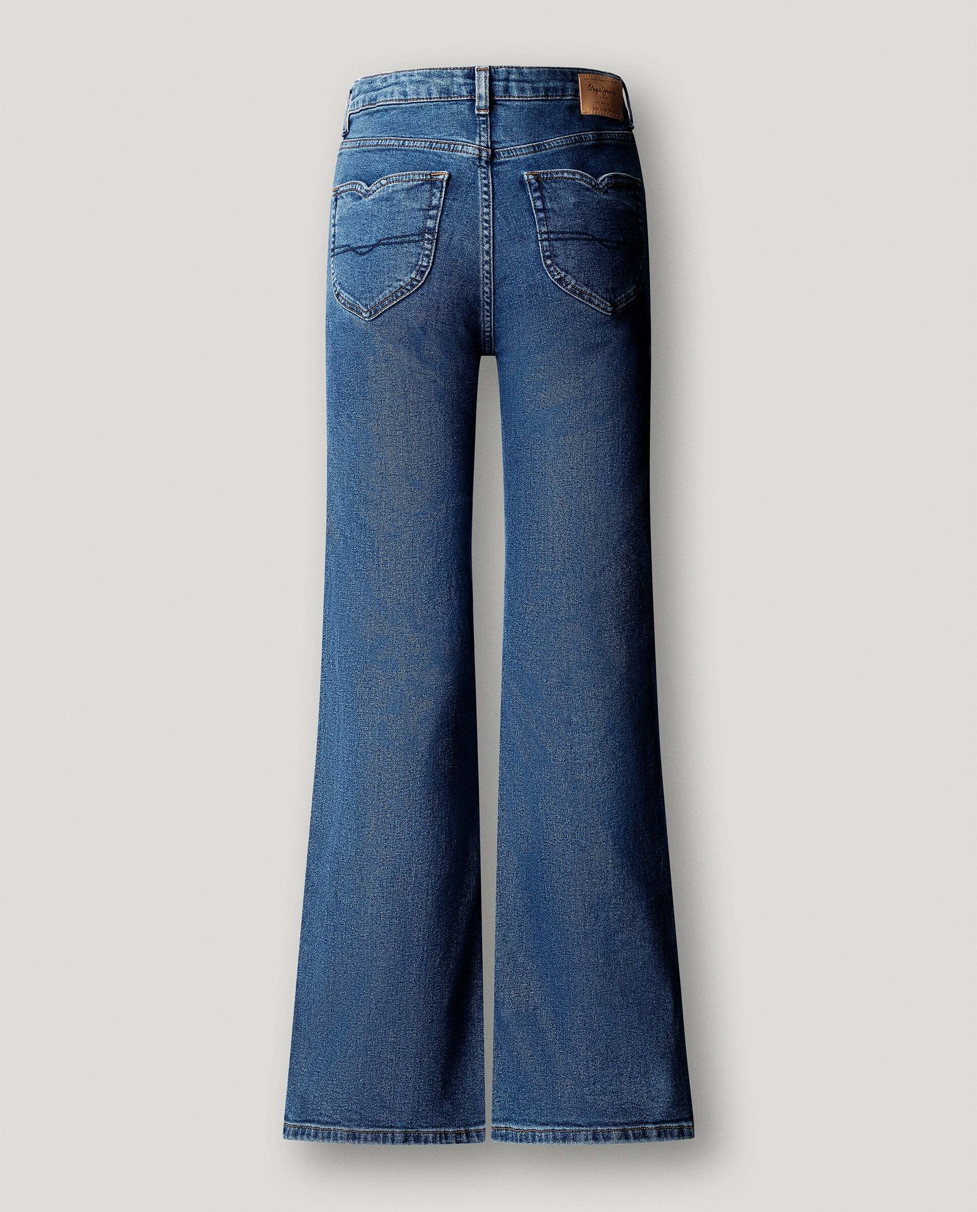 Vaquero de mujer fit flare tiro alto - Pepe Jeans - Azul Azul-4