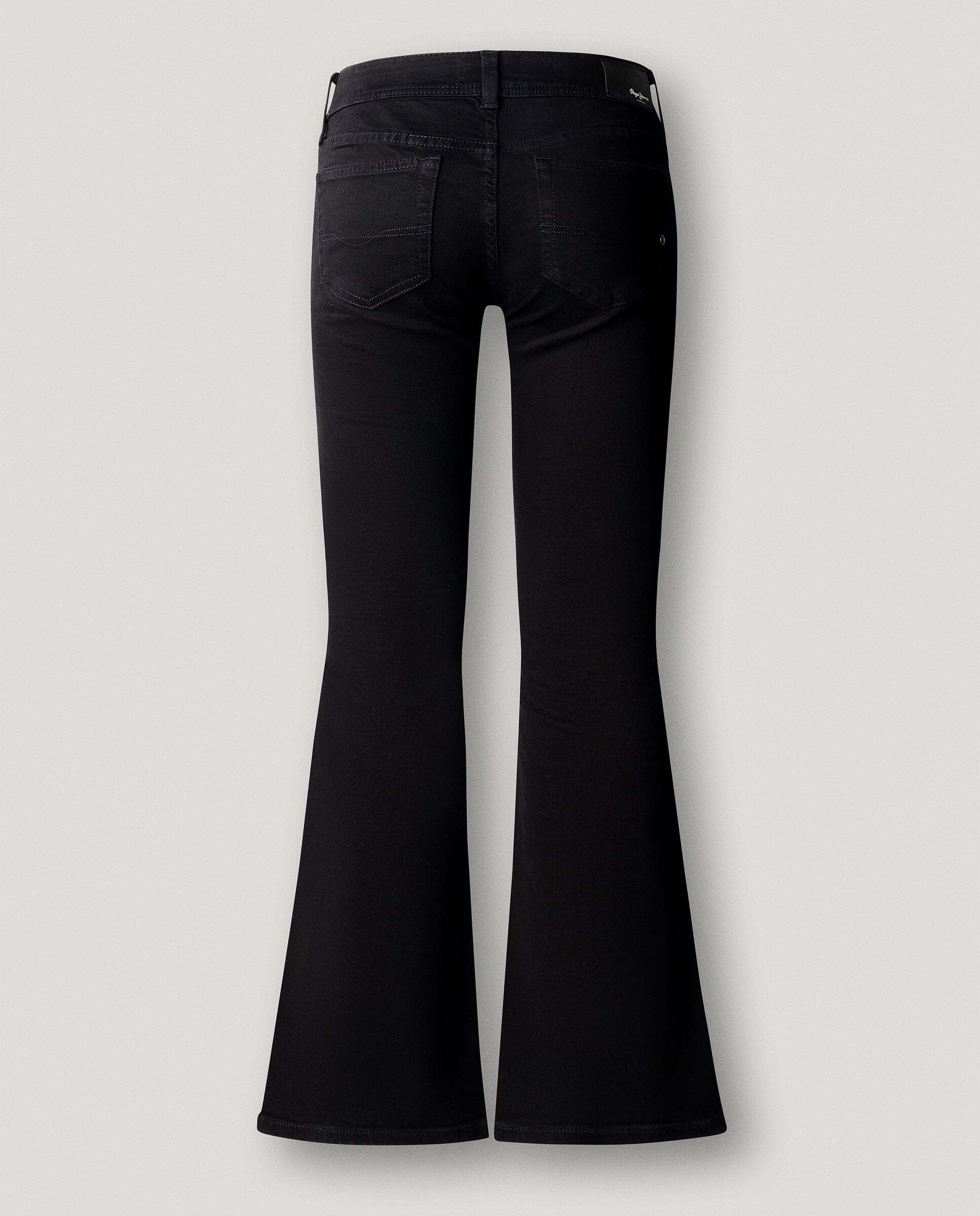 Vaquero de mujer fit flare tiro bajo - Pepe Jeans - Negro Negro-5