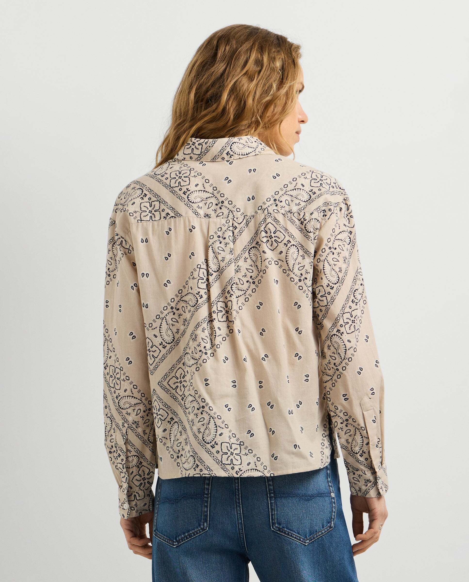 Blusa de mujer estampado bandana - Pepe Jeans - Natural Natural-2