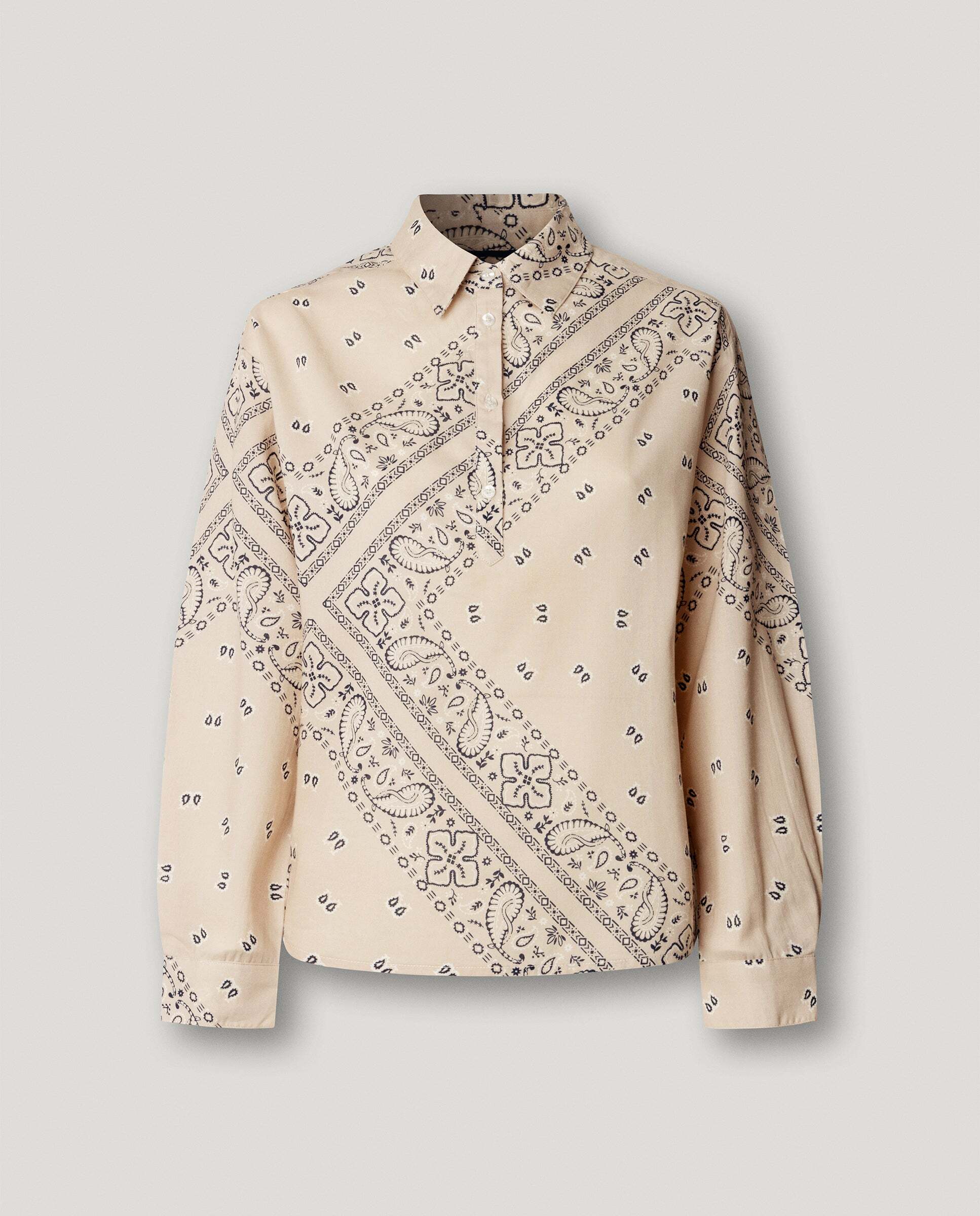 Blusa de mujer estampado bandana - Pepe Jeans - Natural Natural-5