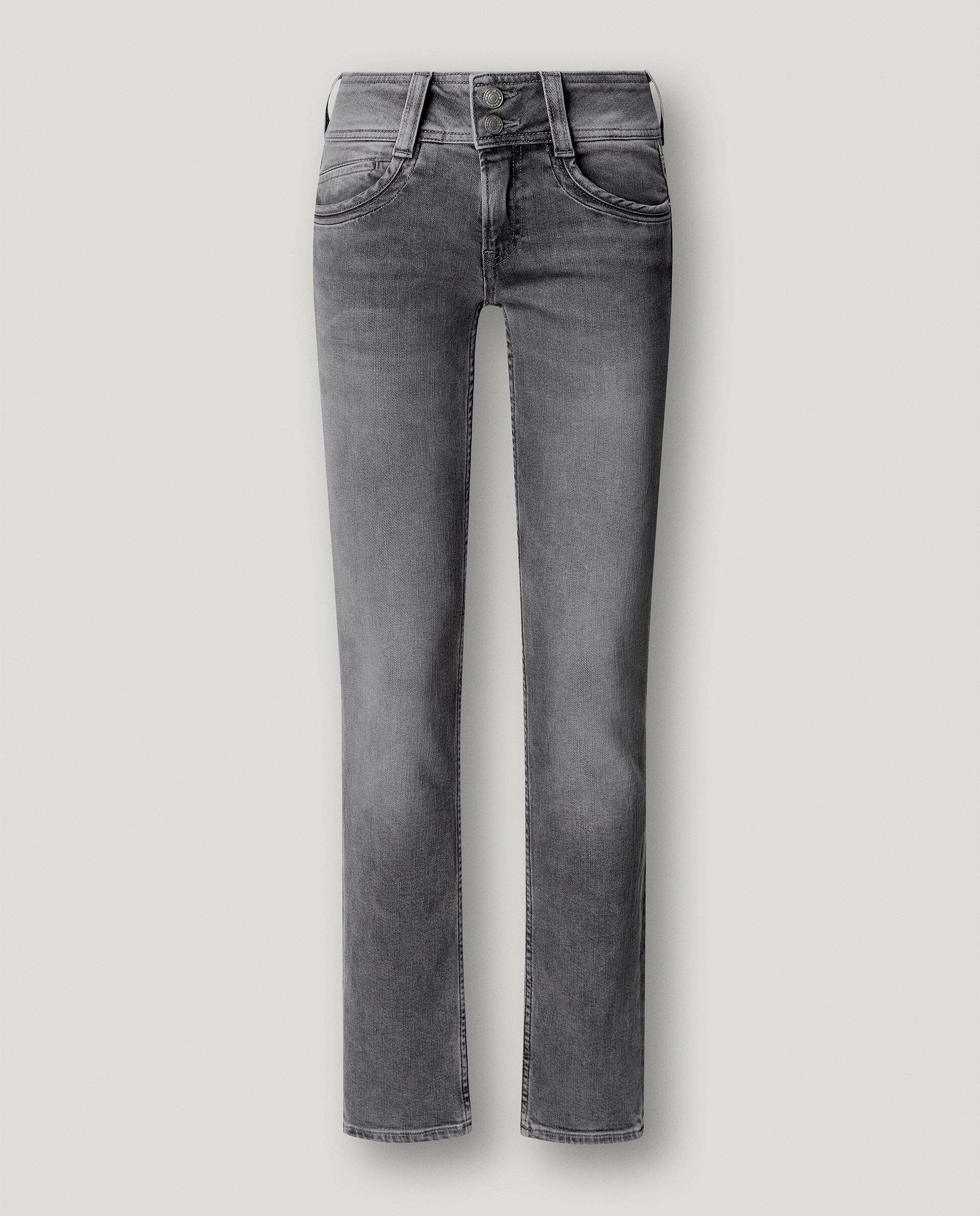 Vaquero de mujer fit slim tiro medio - Pepe Jeans - Gris Gris-6