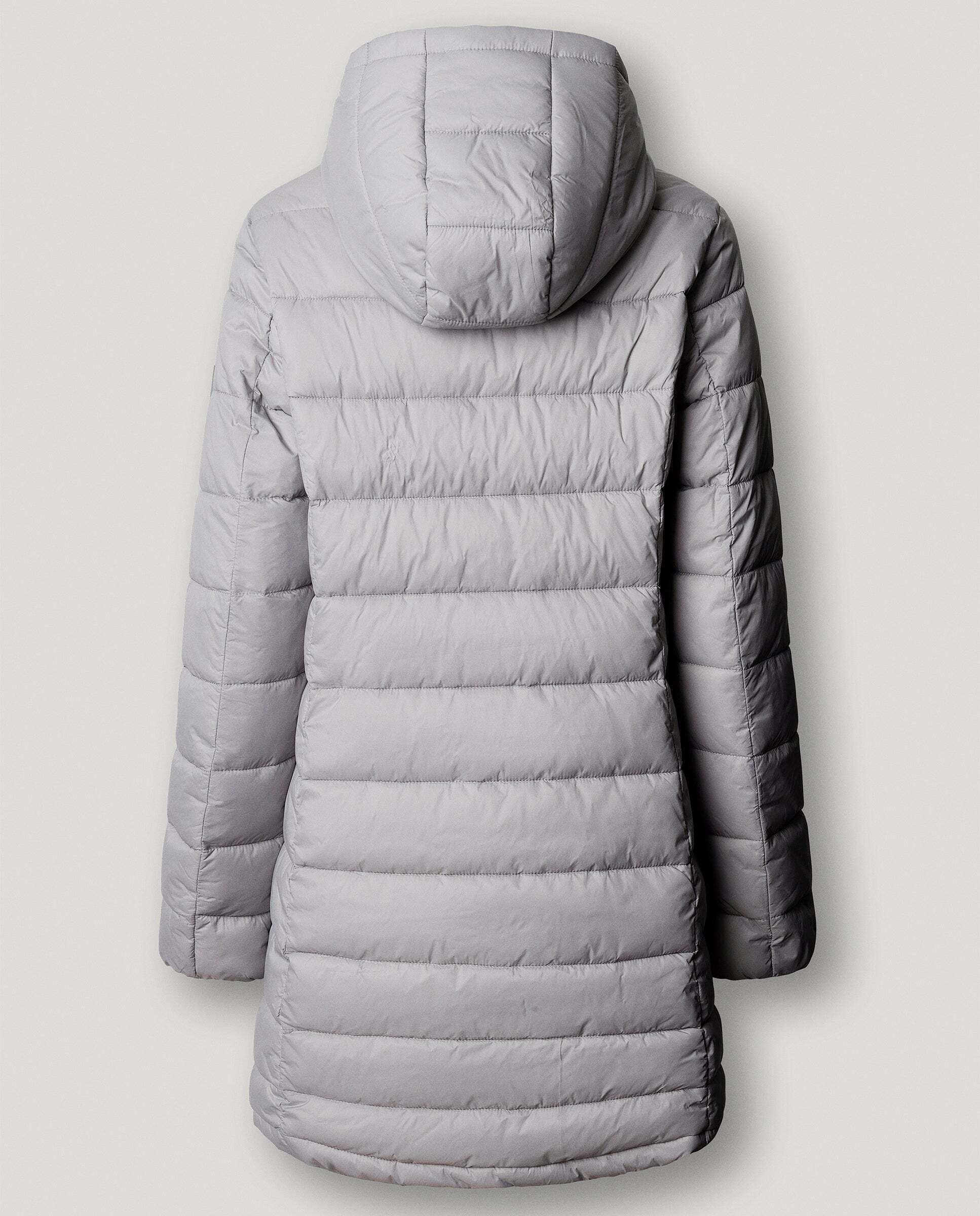 Plumífero de mujer largo con capucha - Pepe Jeans - Gris Gris-7