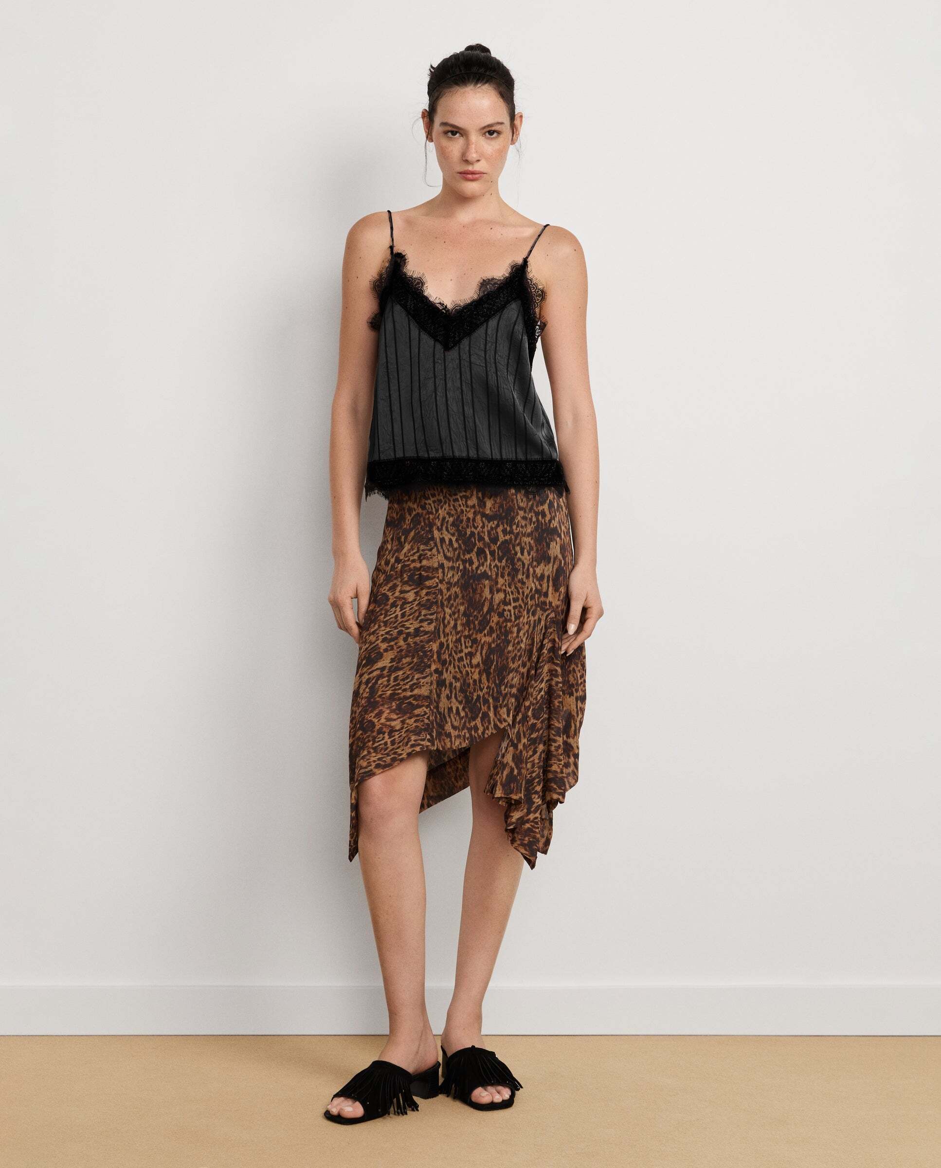 Top de mujer tirantes en satén - Pepe Jeans - Negro Negro-2