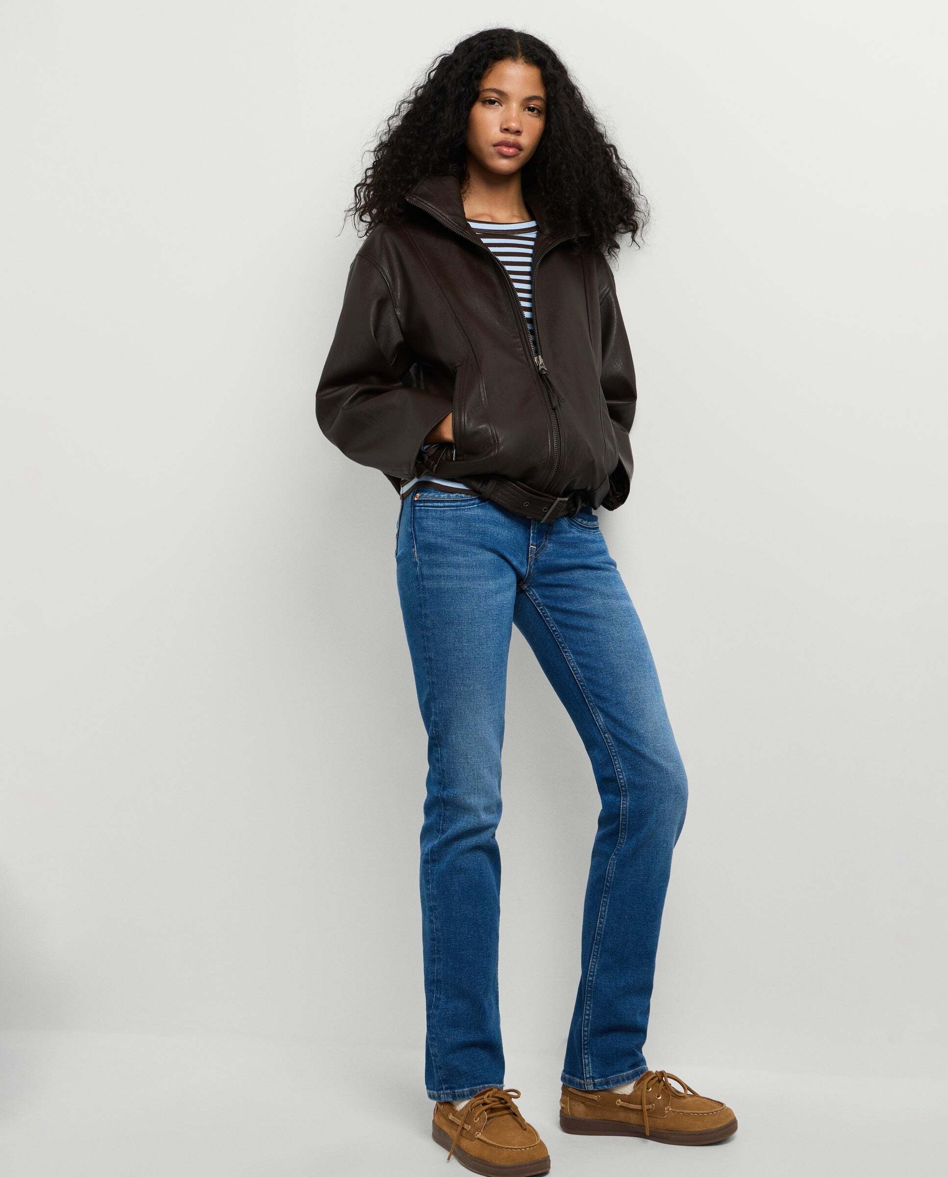 Vaquero de mujer fit slim tiro medio - Pepe Jeans - Azul Azul-1