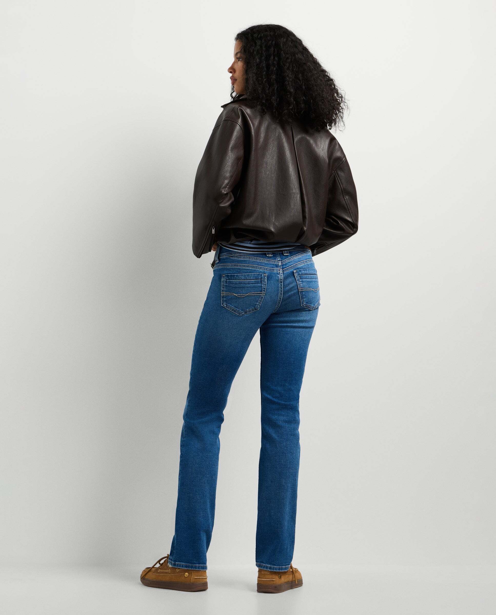 Vaquero de mujer fit slim tiro medio - Pepe Jeans - Azul Azul-3