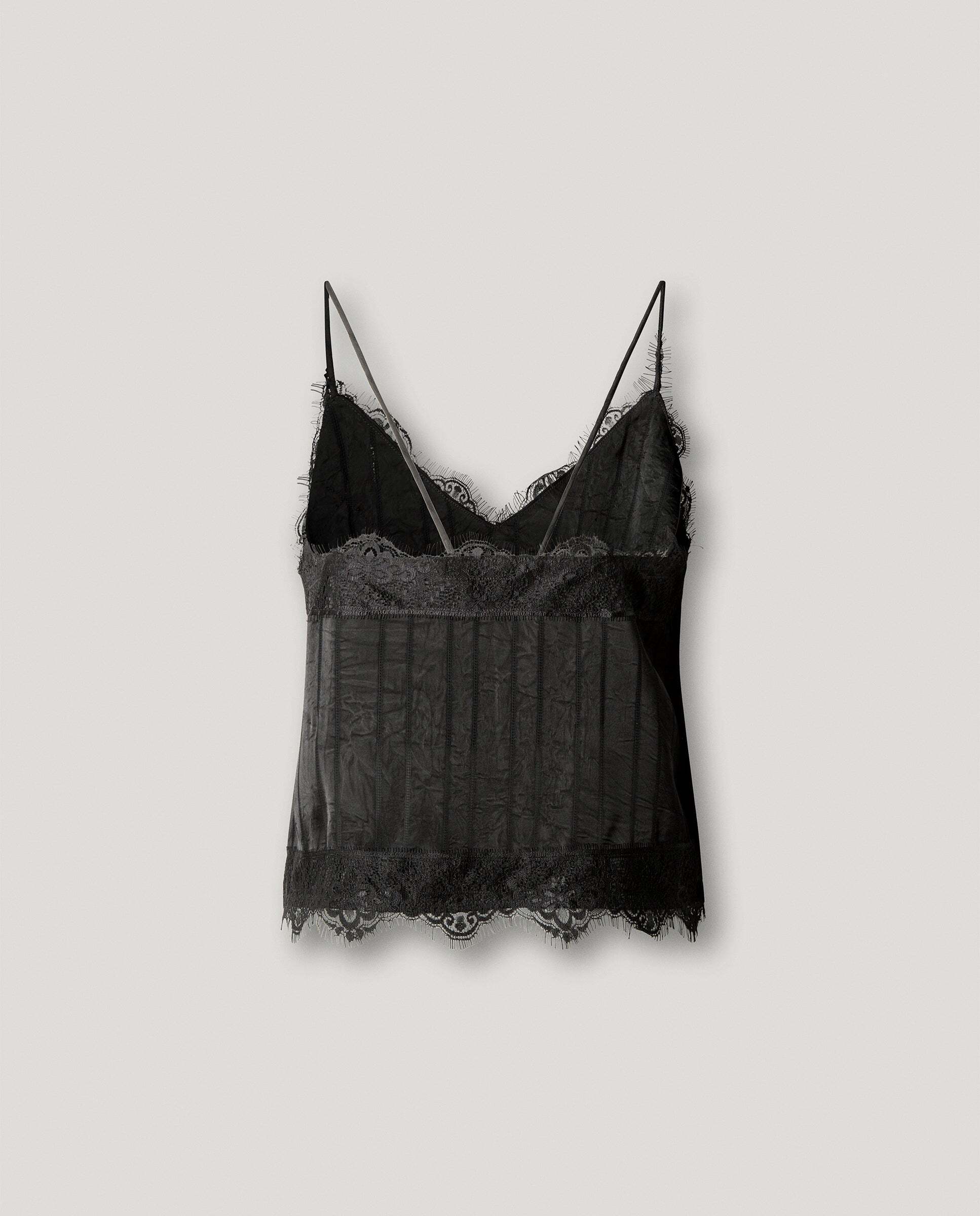 Top de mujer tirantes en satén - Pepe Jeans - Negro Negro-5