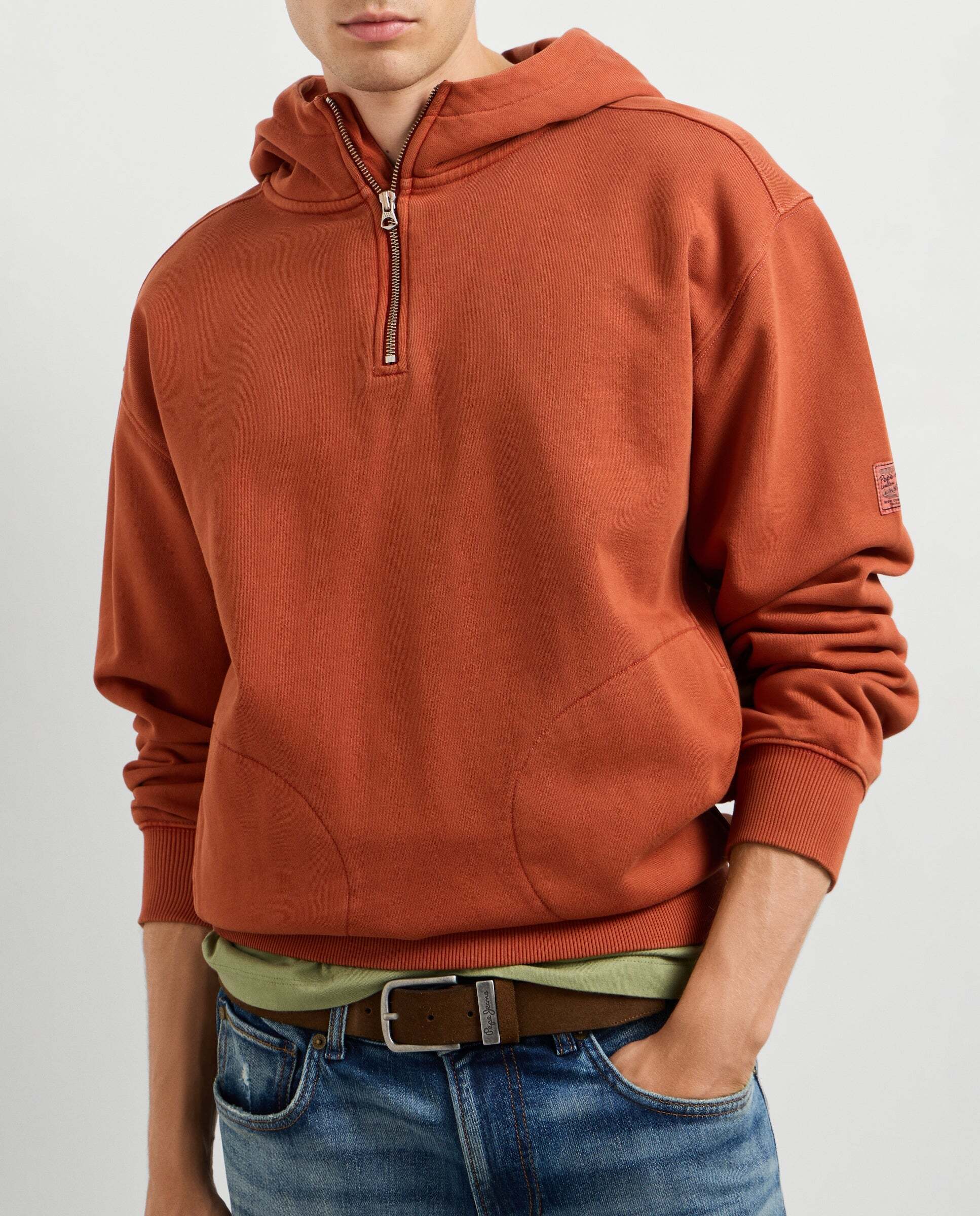 Sudadera de hombre capucha fit casual - Pepe Jeans - Naranja Naranja-1