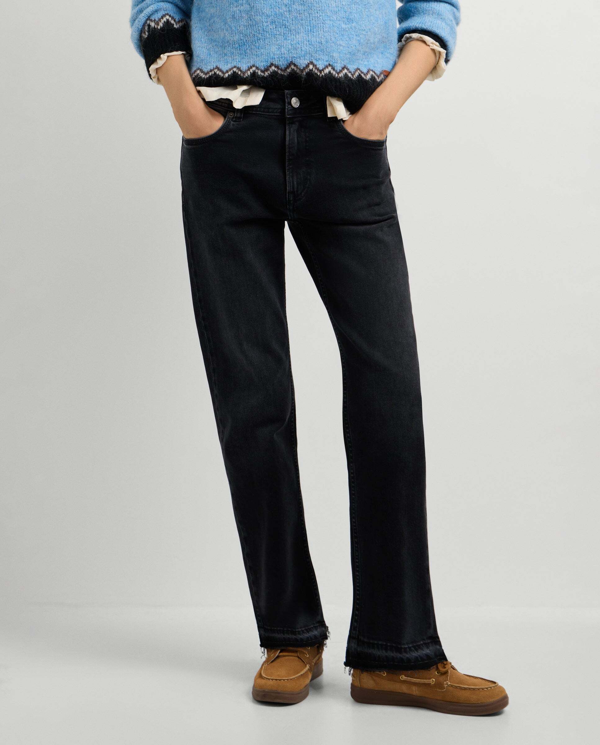 Vaquero de mujer fit recto tiro medio - Pepe Jeans - Marrón Marrón-2