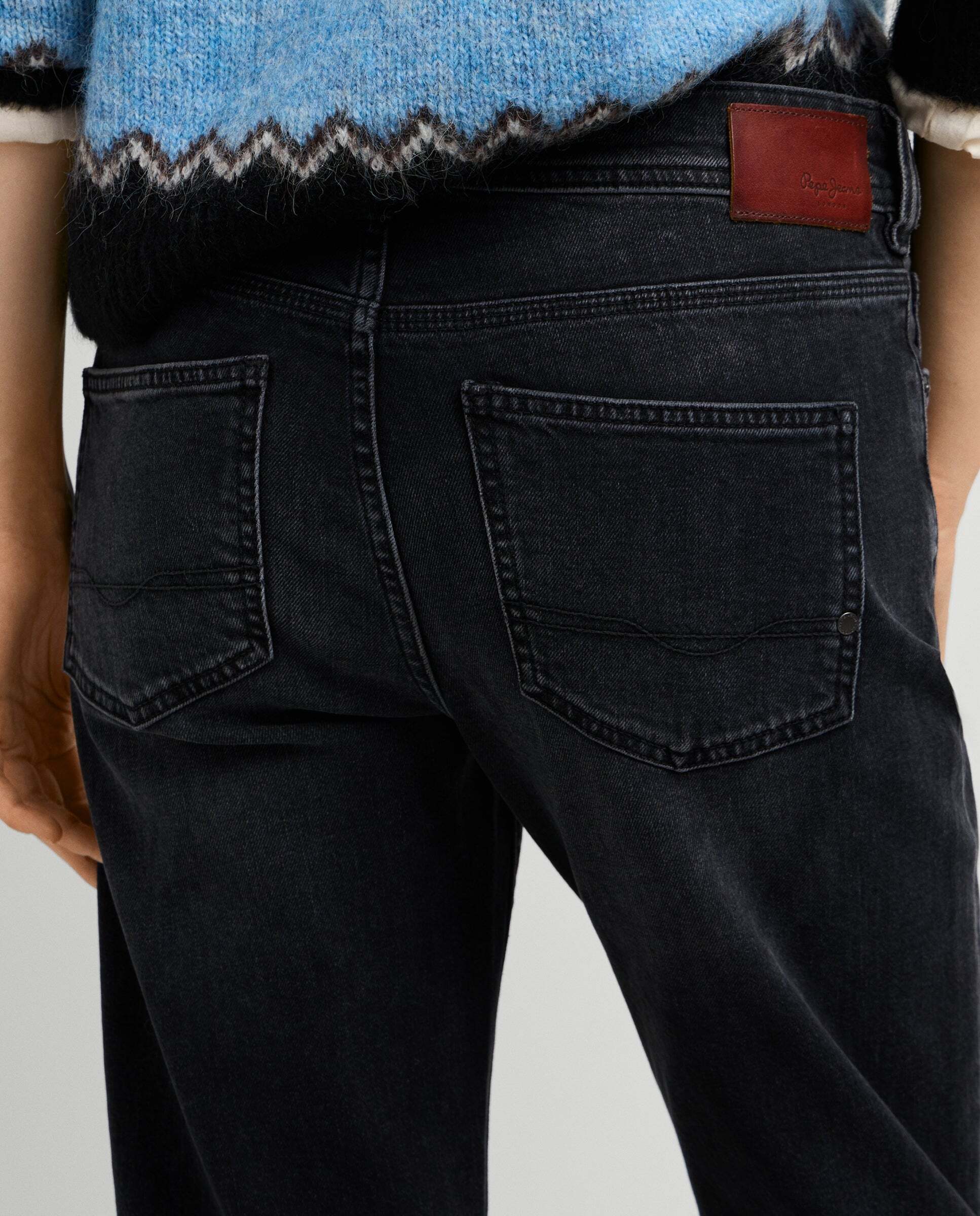 Vaquero de mujer fit recto tiro medio - Pepe Jeans - Marrón Marrón-4