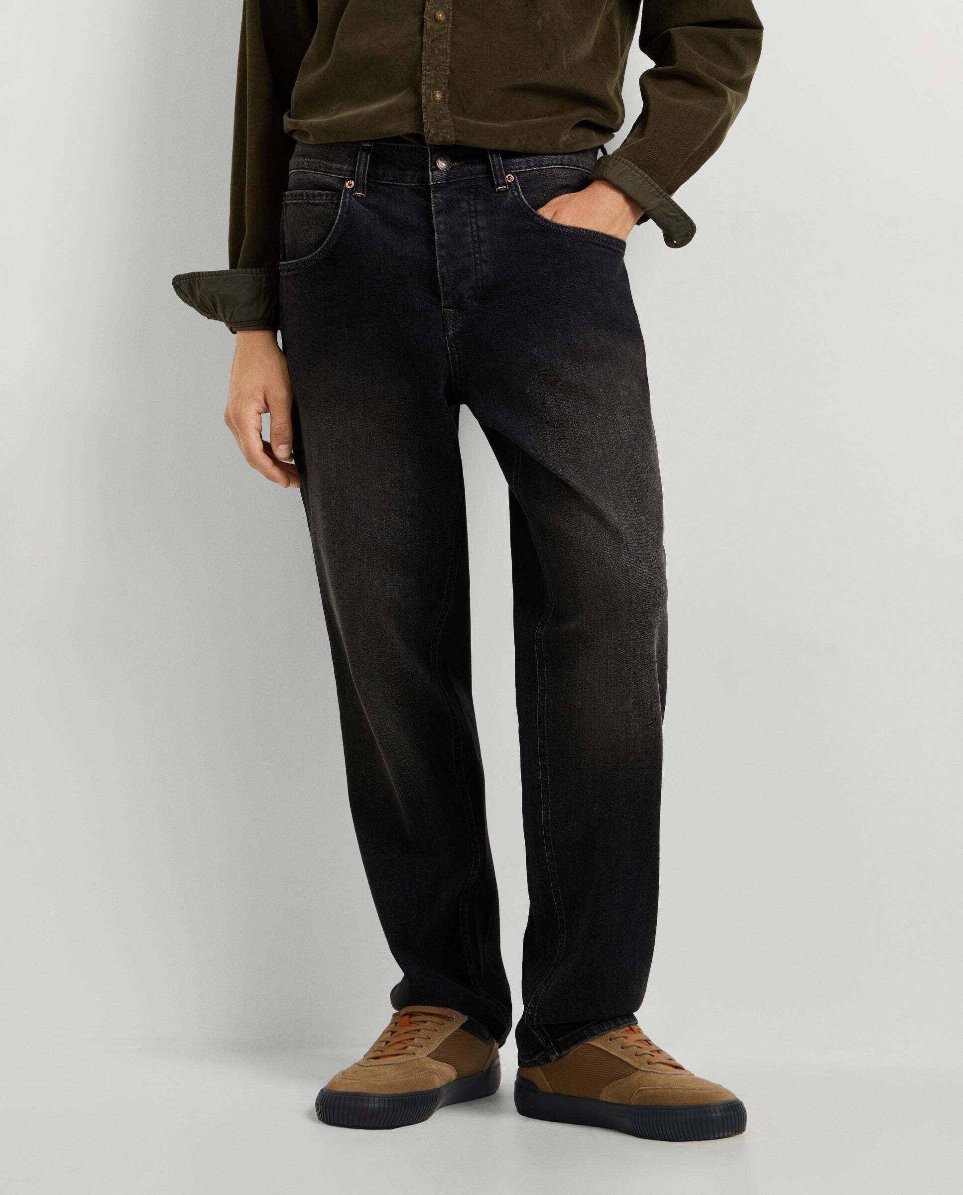Vaquero de hombre fit recto tiro regular - Pepe Jeans - Negro Negro-2
