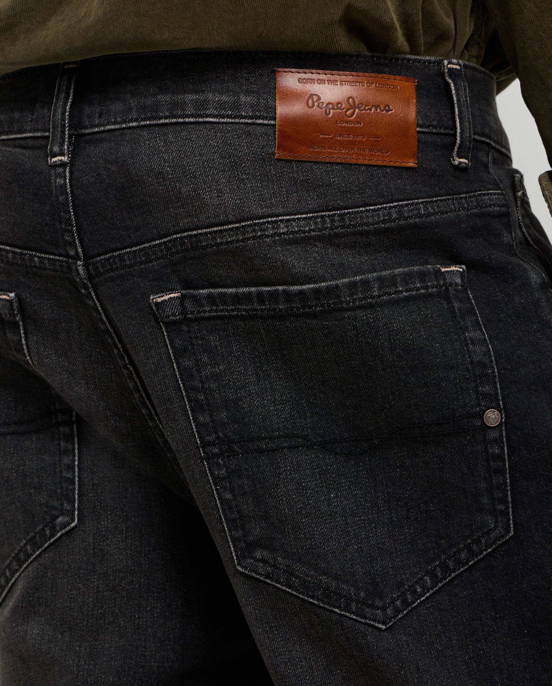 Vaquero de hombre fit recto tiro regular - Pepe Jeans - Negro Negro-5