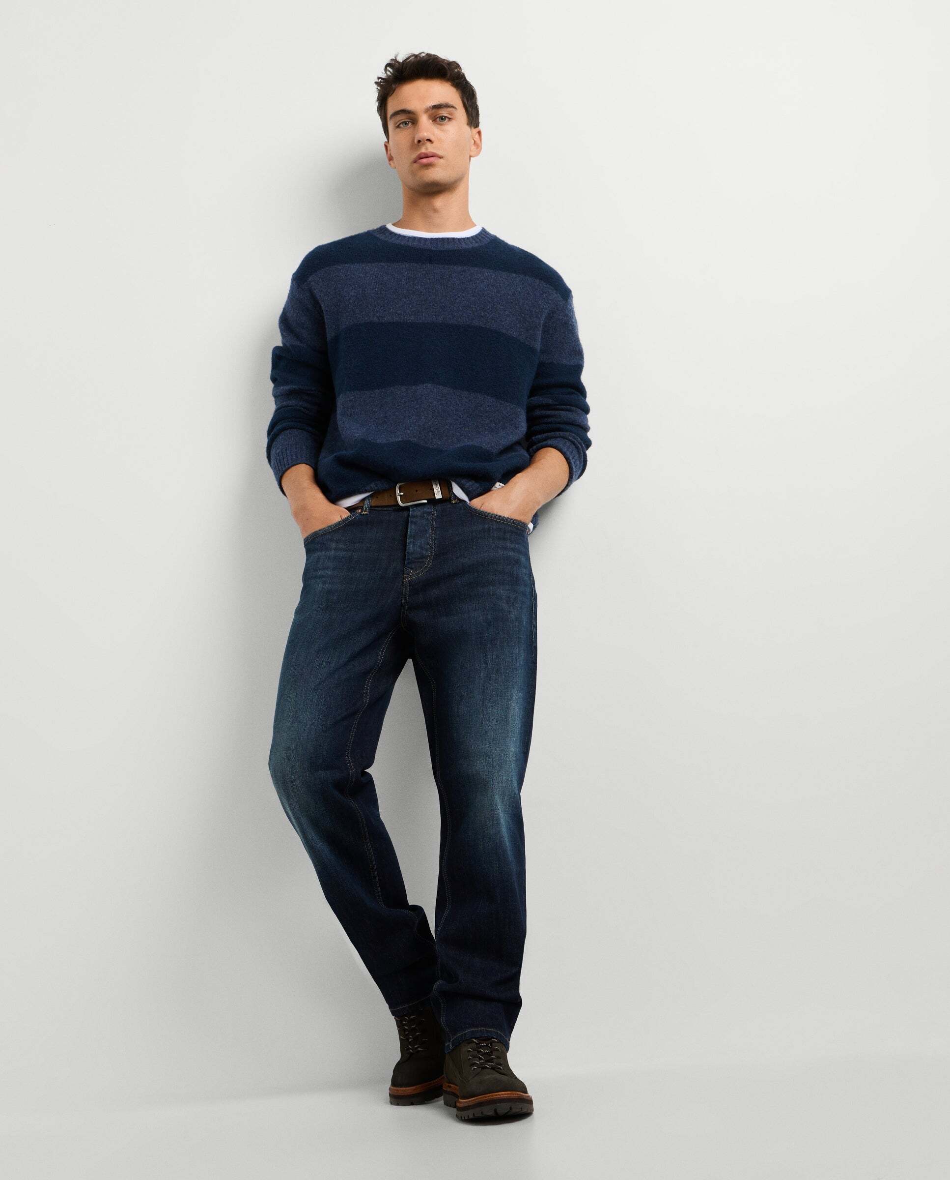 Vaquero de hombre fit recto tiro regular - Pepe Jeans - Azul oscuro Azul oscuro-1