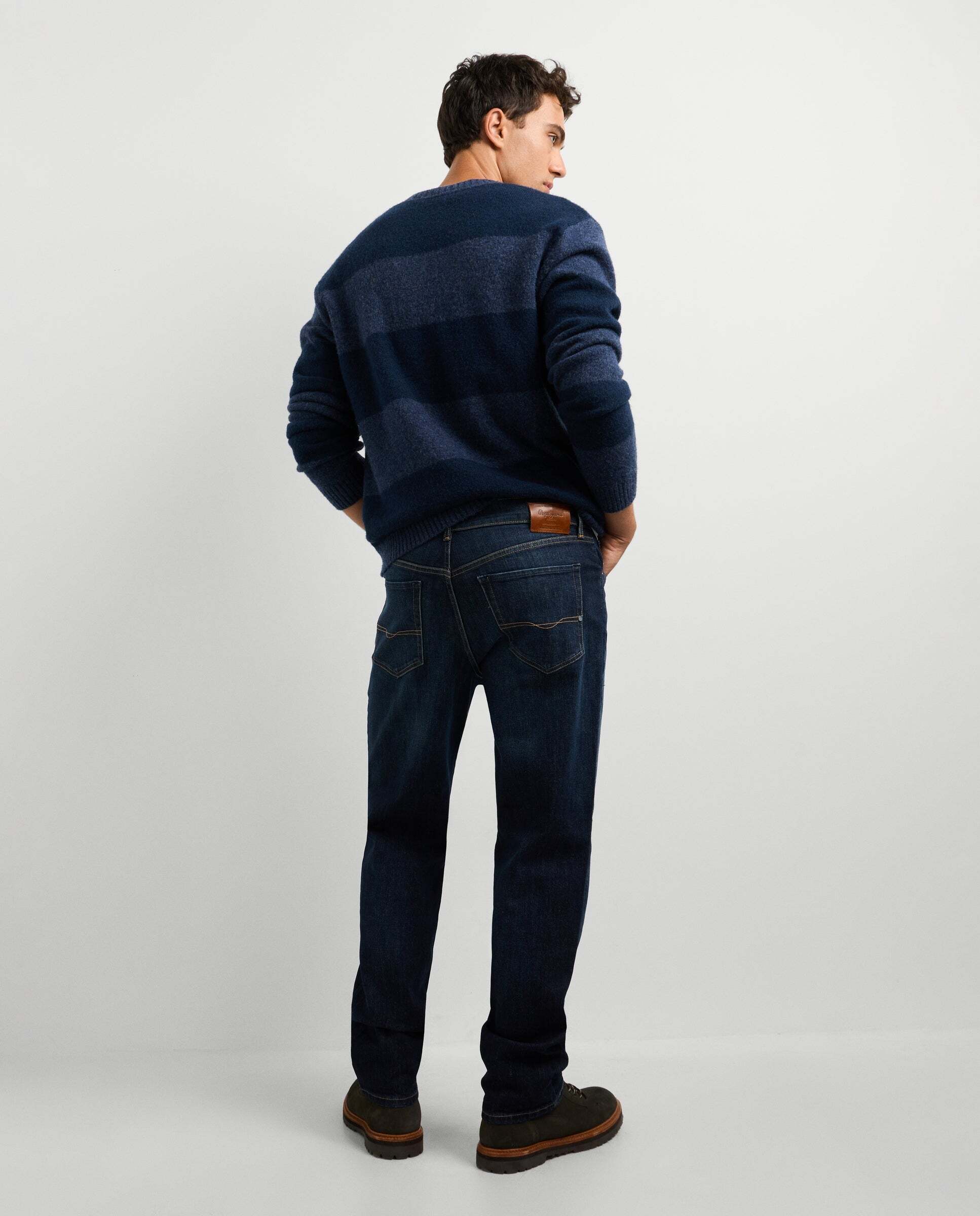 Vaquero de hombre fit recto tiro regular - Pepe Jeans - Azul oscuro Azul oscuro-3