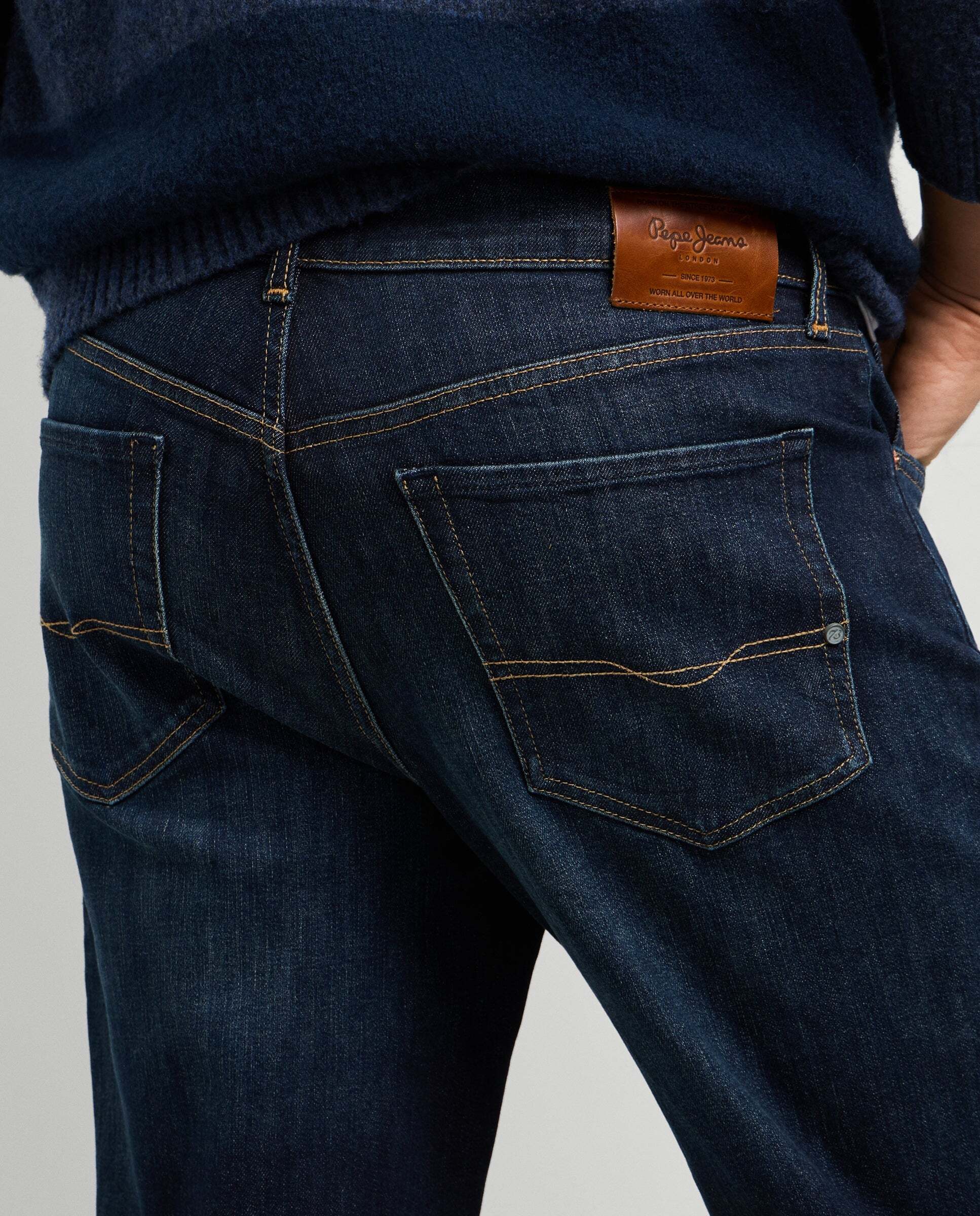 Vaquero de hombre fit recto tiro regular - Pepe Jeans - Azul oscuro Azul oscuro-4