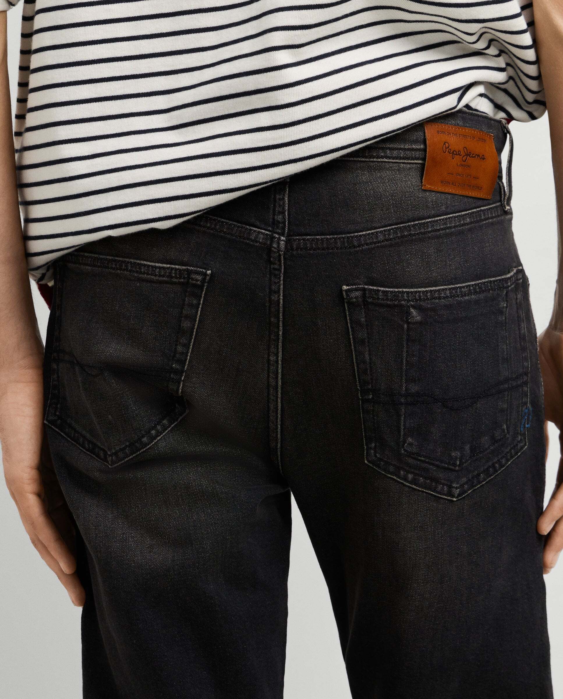 Vaquero de hombre fit slim tiro regular - Pepe Jeans - Negro Negro-4