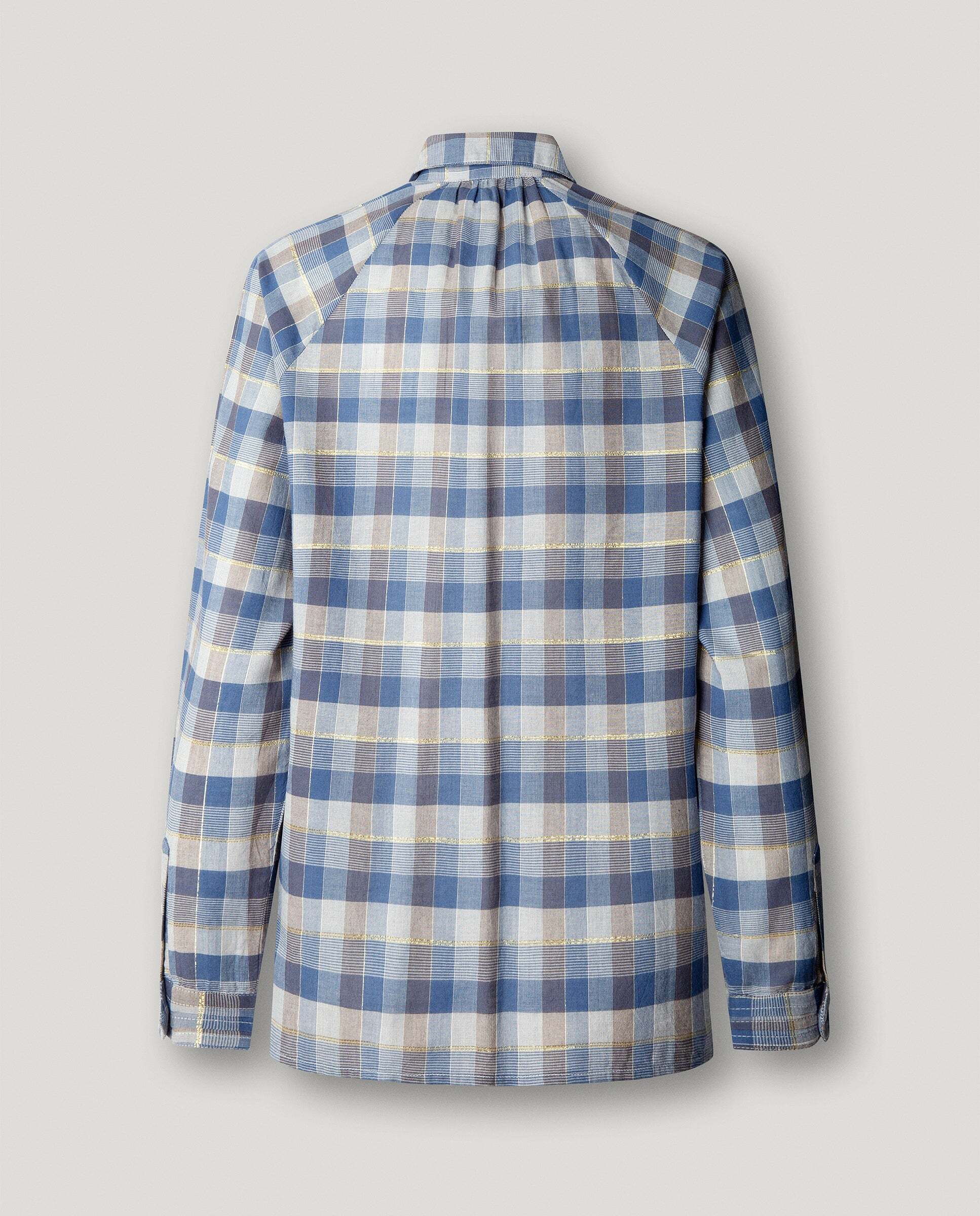 Camisa de mujer cuadros manga ranglán - Pepe Jeans - Azul oscuro Azul oscuro-5