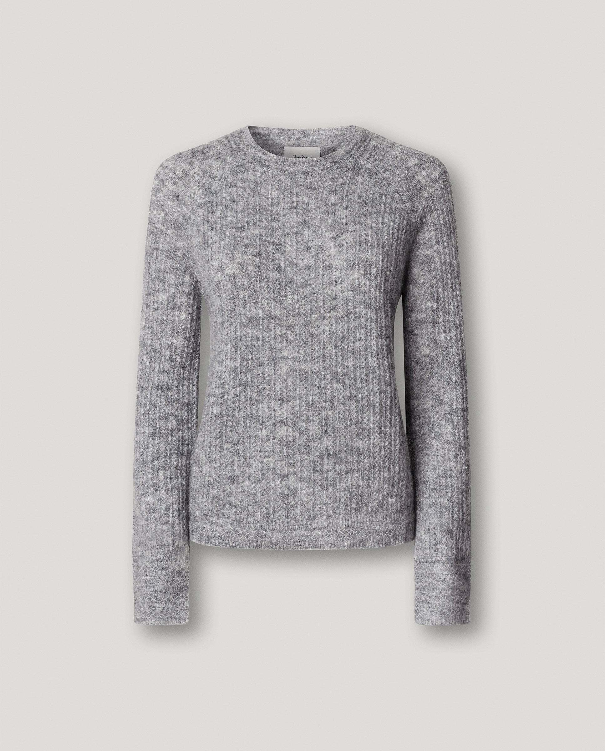 Jersey de mujer punto cuello redondo - Pepe Jeans - Gris Gris-6