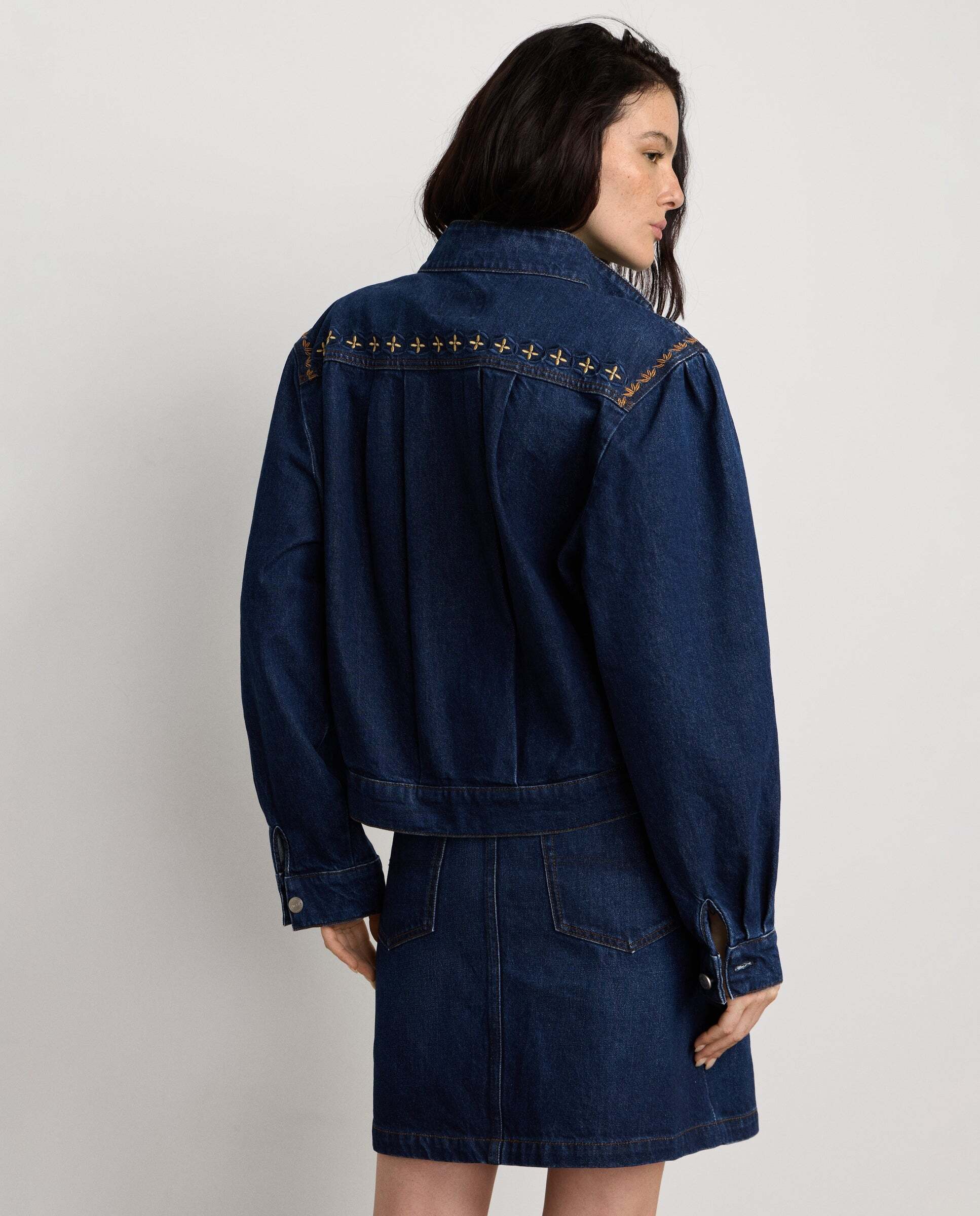 W11 erin jacket broderie - Pepe Jeans - cazadora de mujer denim fit relaxed - Azul Azul-3