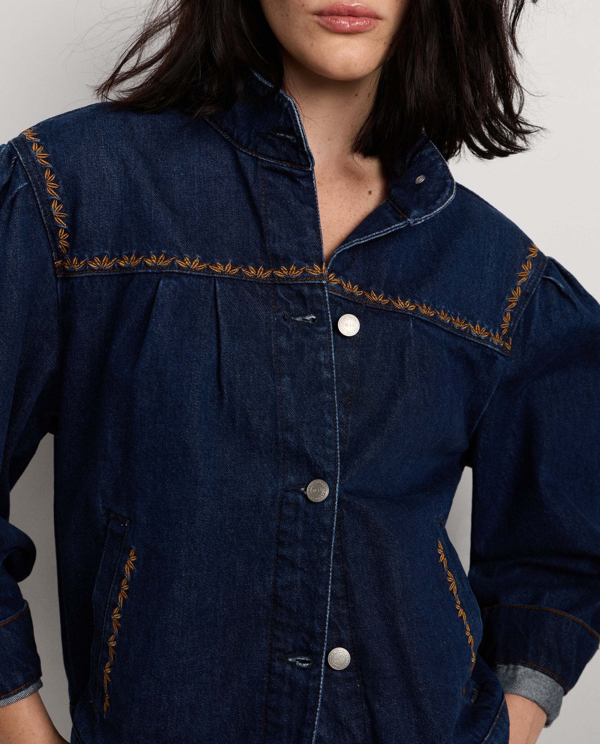 W11 erin jacket broderie - Pepe Jeans - cazadora de mujer denim fit relaxed - Azul Azul-4