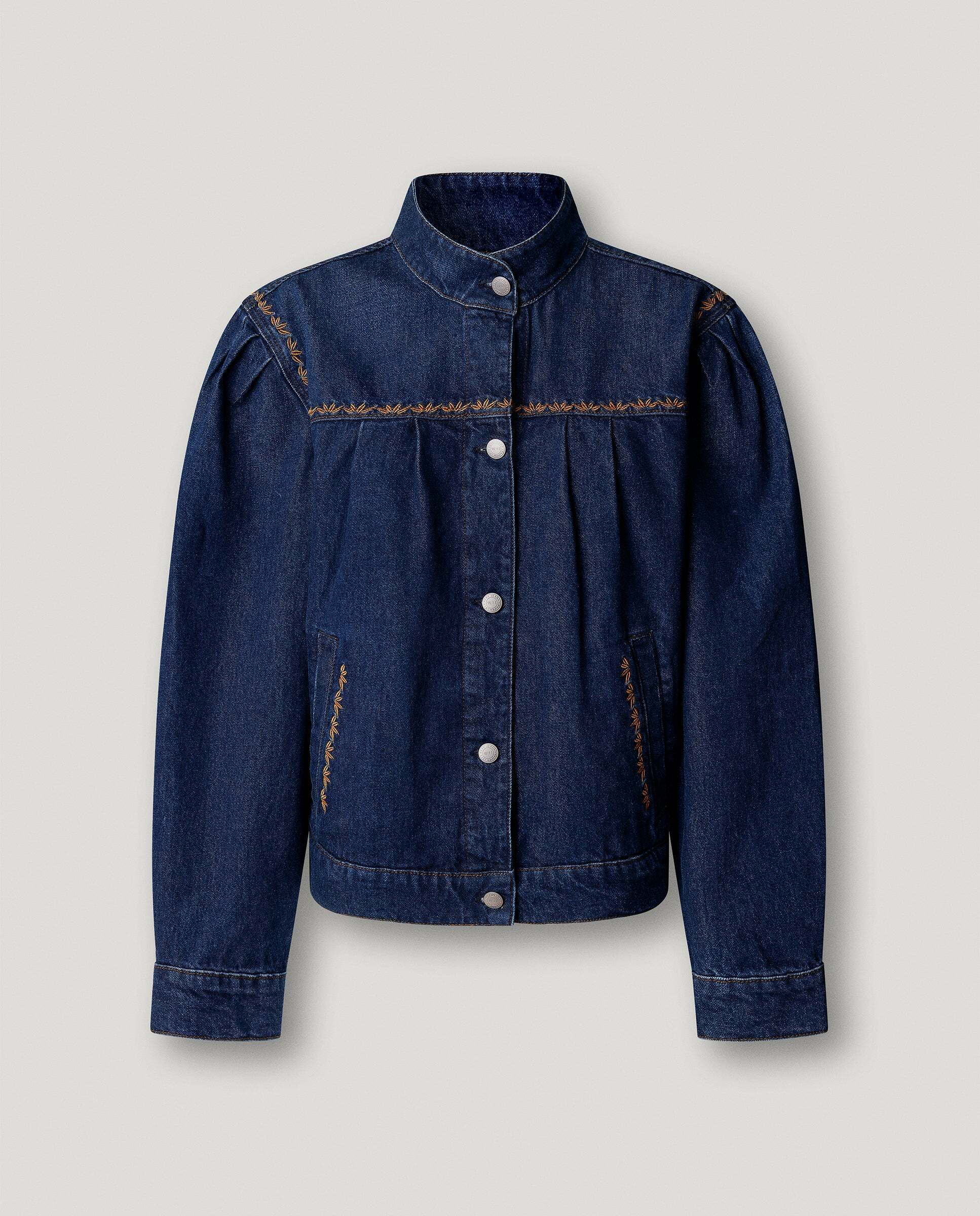 W11 erin jacket broderie - Pepe Jeans - cazadora de mujer denim fit relaxed - Azul Azul-6
