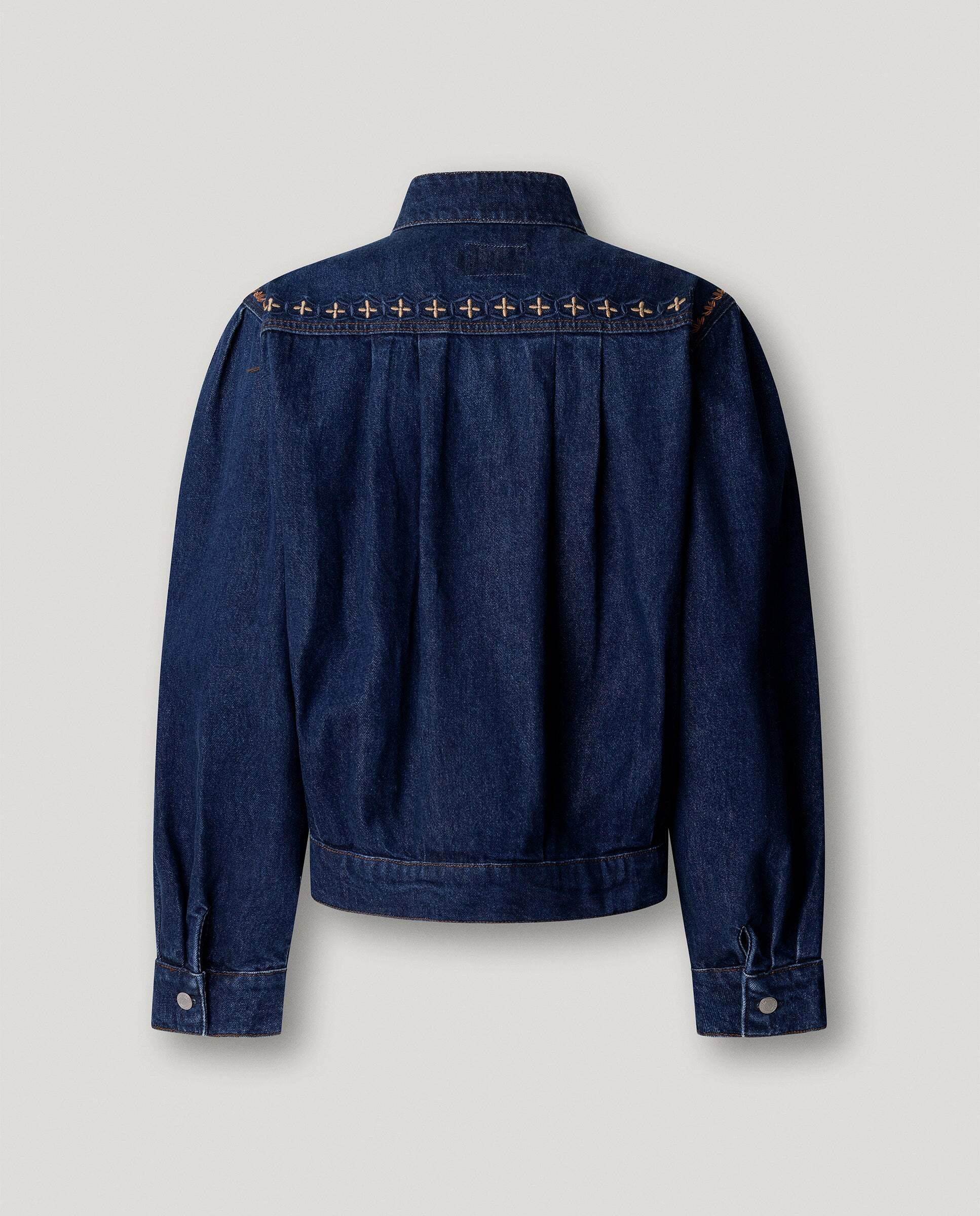 W11 erin jacket broderie - Pepe Jeans - cazadora de mujer denim fit relaxed - Azul Azul-5