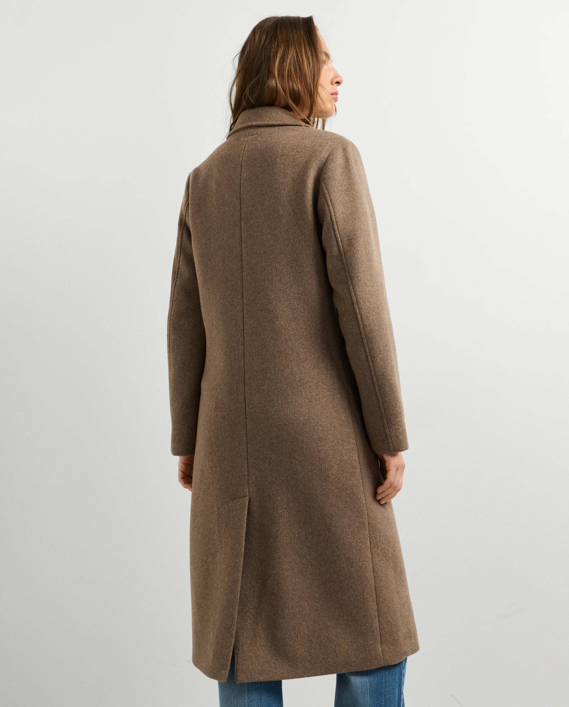 Abrigo de mujer cruzado de lana - Pepe Jeans - Natural Natural-3