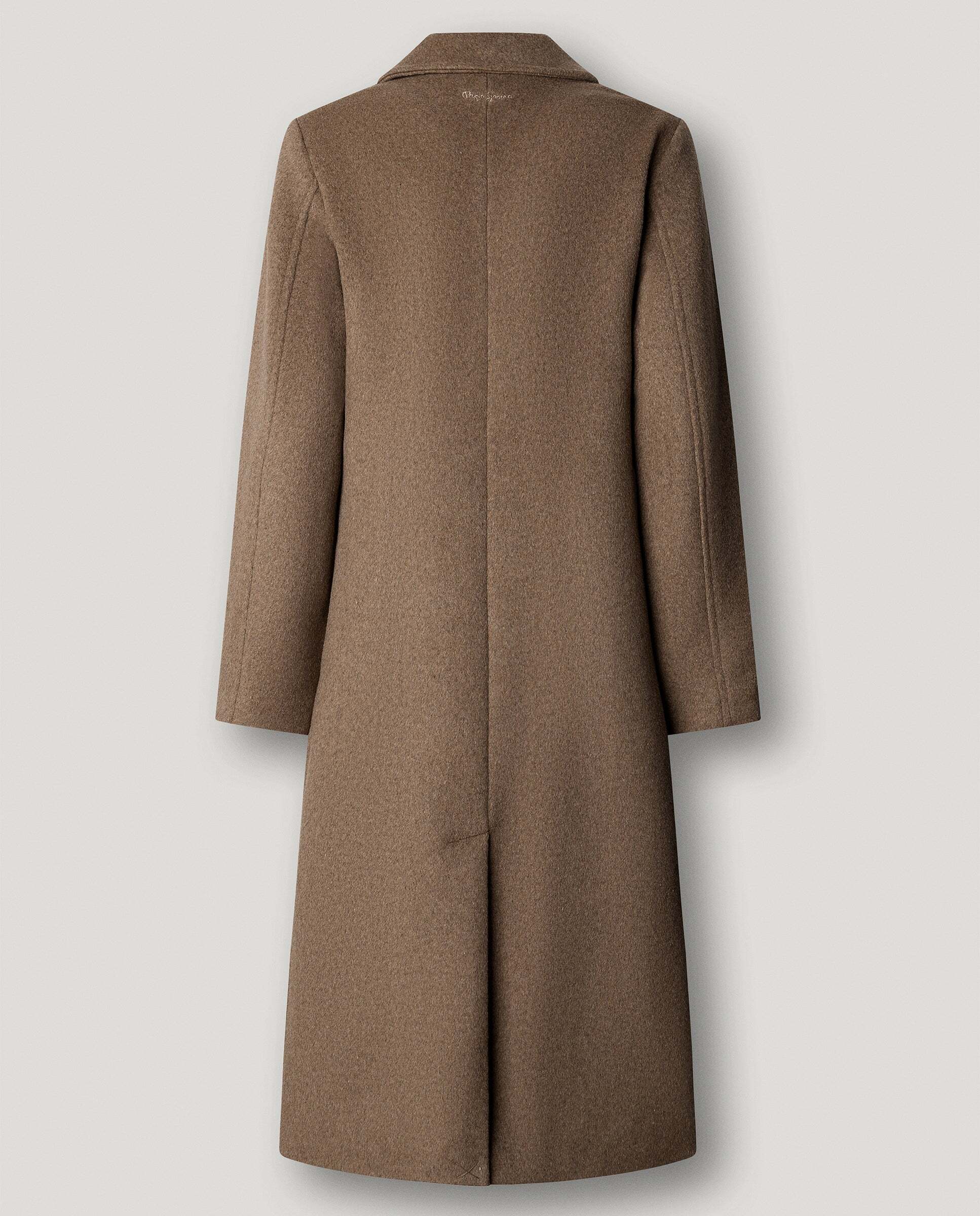 Abrigo de mujer cruzado de lana - Pepe Jeans - Natural Natural-5