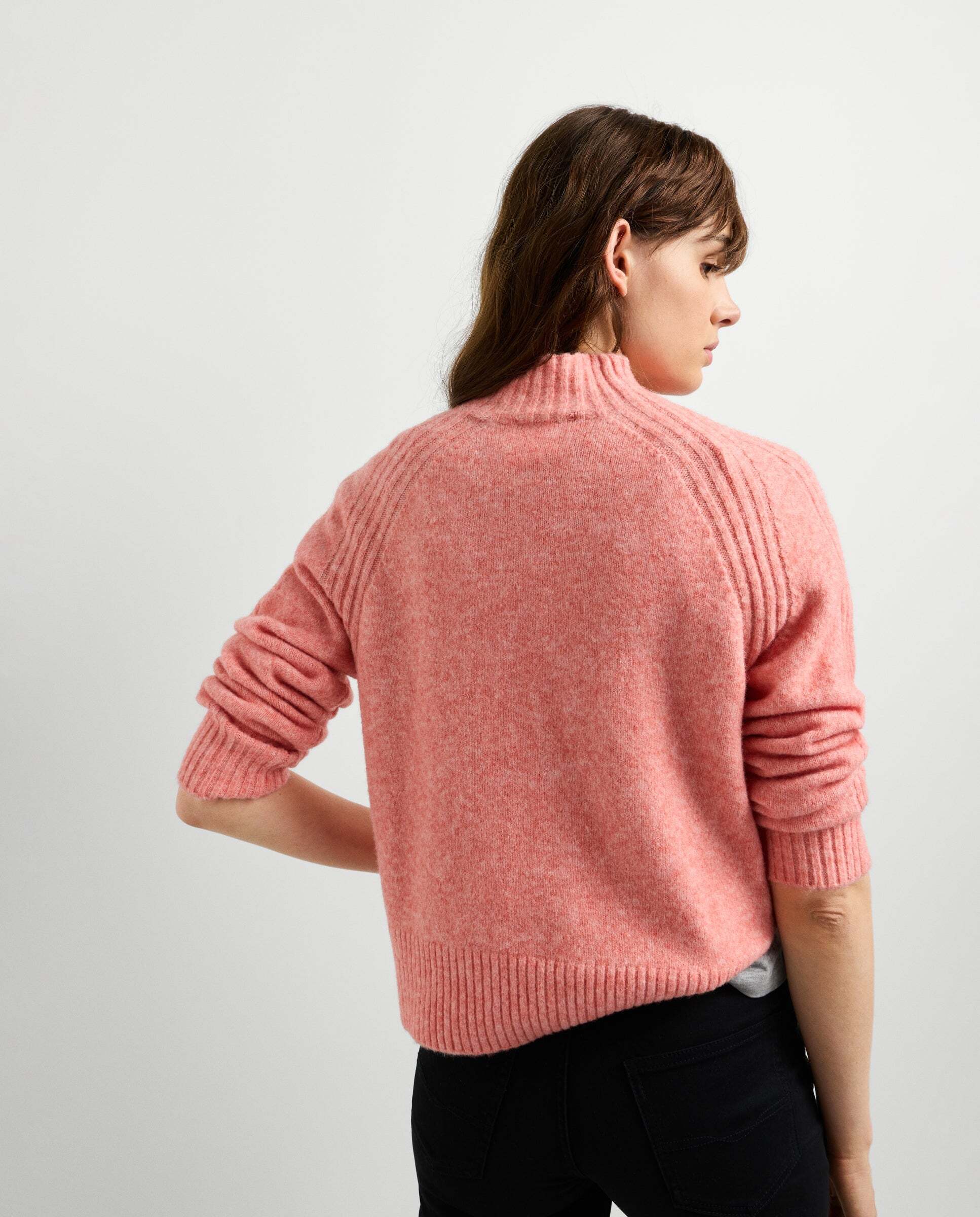 Jersey de mujer punto cuello alto - Pepe Jeans - Rosa Rosa-3