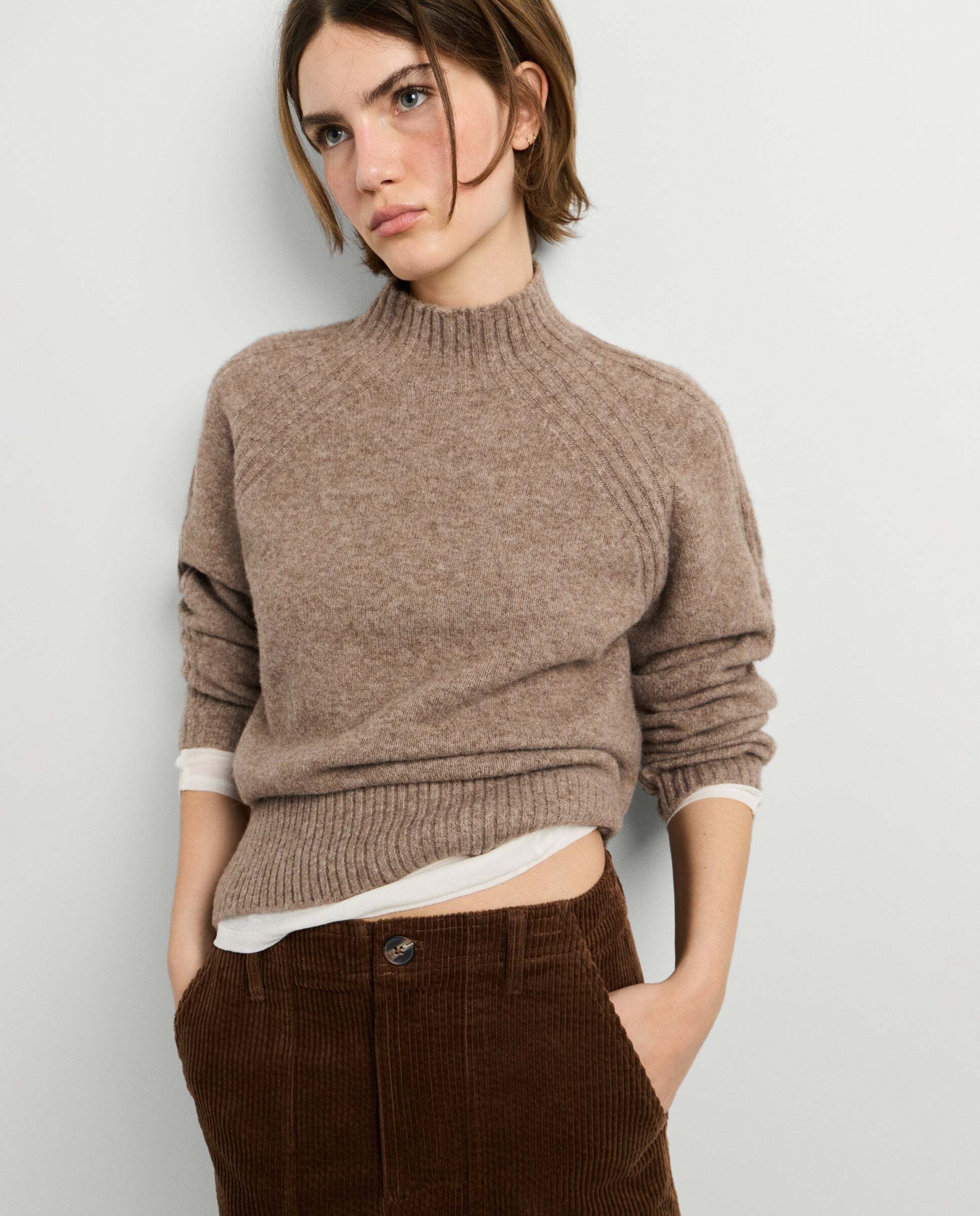 Jersey de mujer punto cuello alto - Pepe Jeans - Natural Natural-1