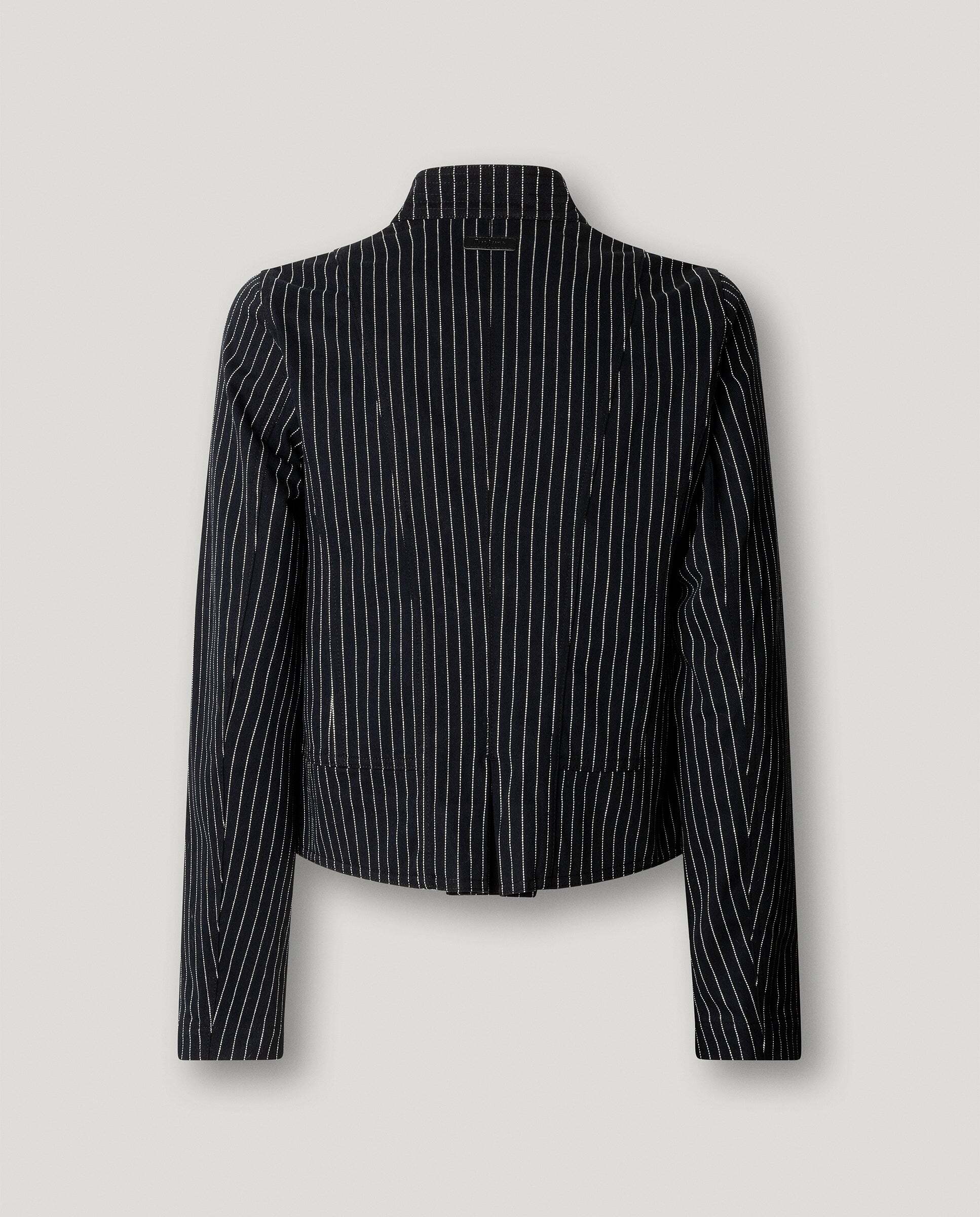 Chaqueta de mujer cuello mao de rayas - Pepe Jeans - Negro Negro-5