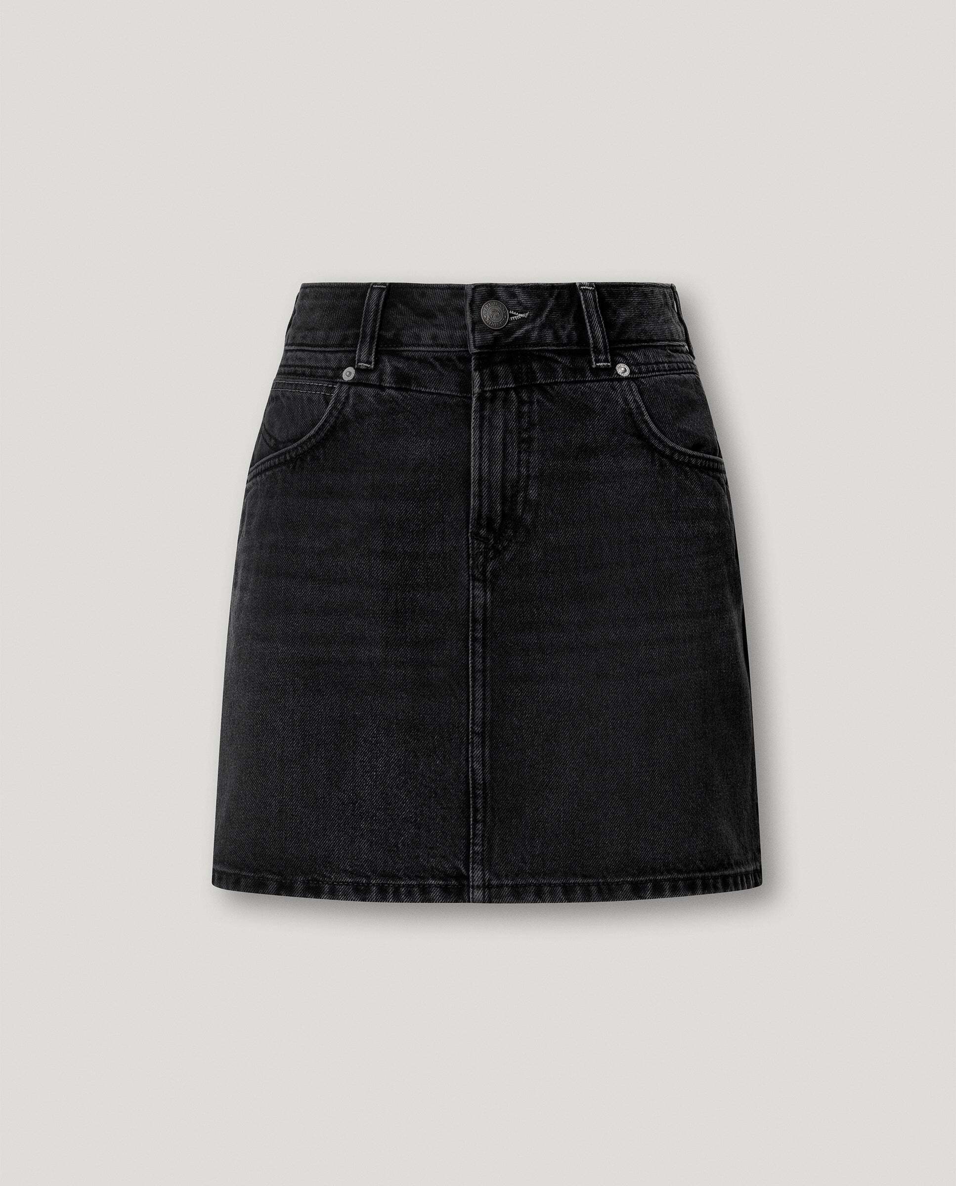 Falda de mujer corta denim fit regular - Pepe Jeans - Negro Negro-6