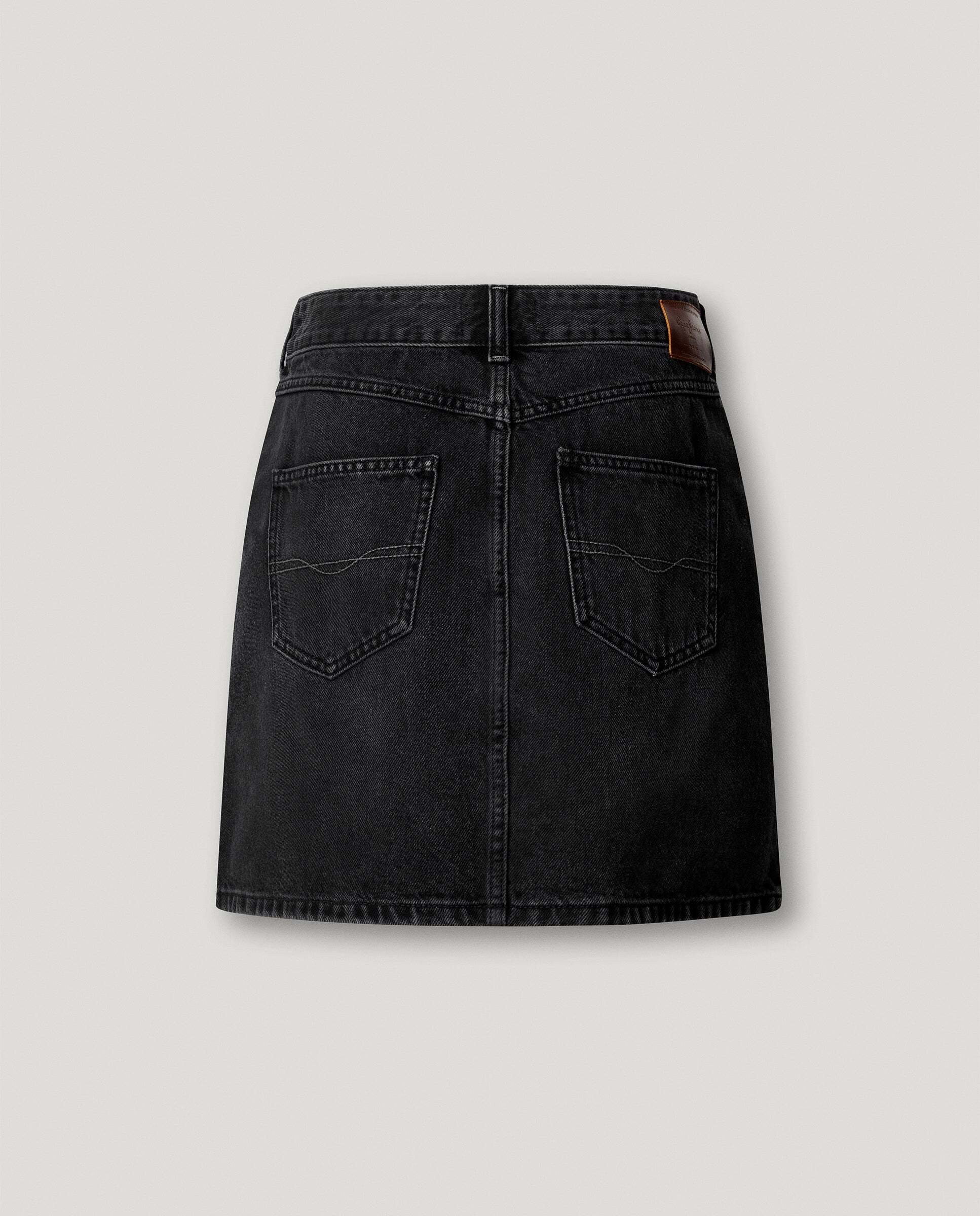 Falda de mujer corta denim fit regular - Pepe Jeans - Negro Negro-5