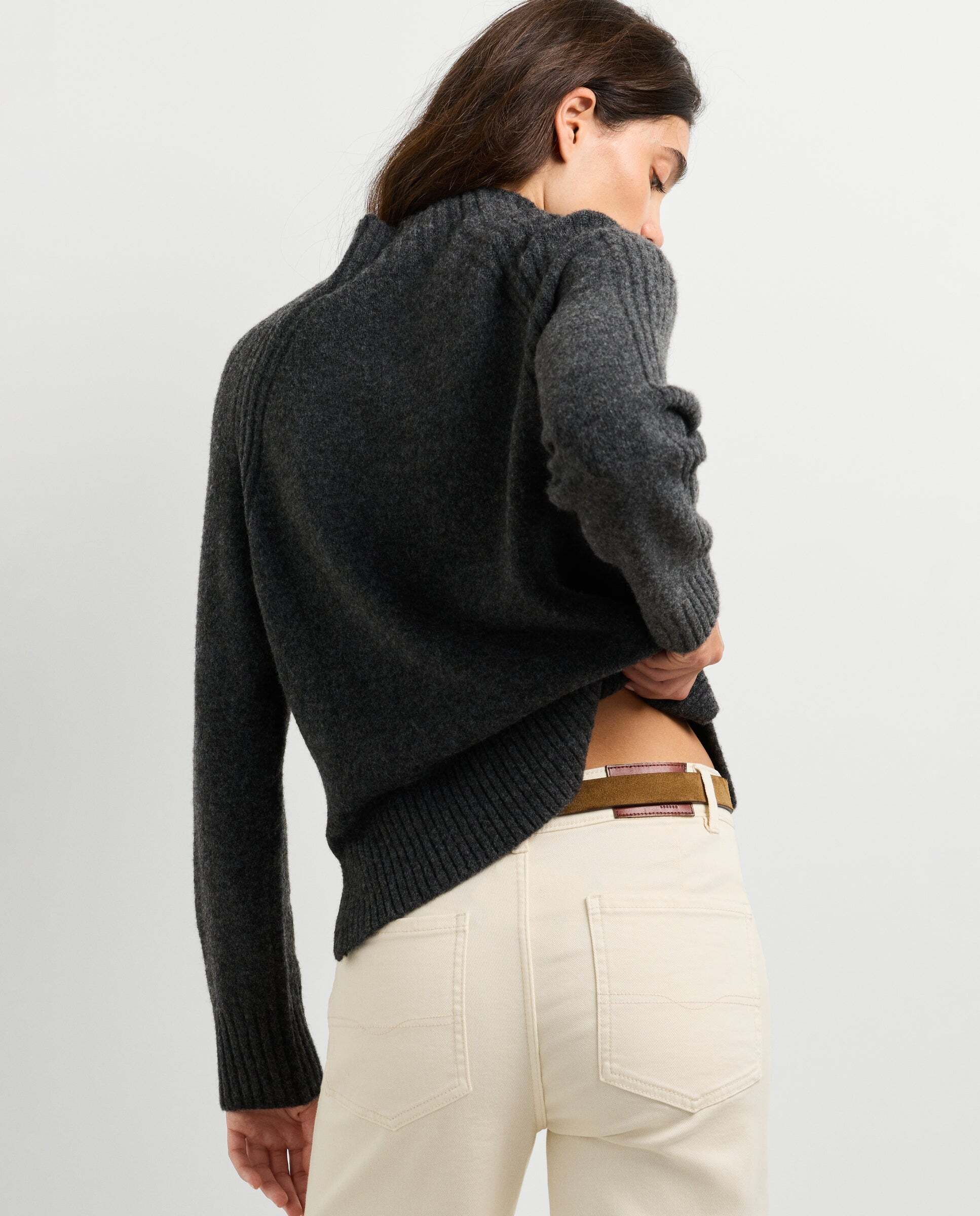 Jersey de mujer punto cuello alto - Pepe Jeans - Gris Gris-3