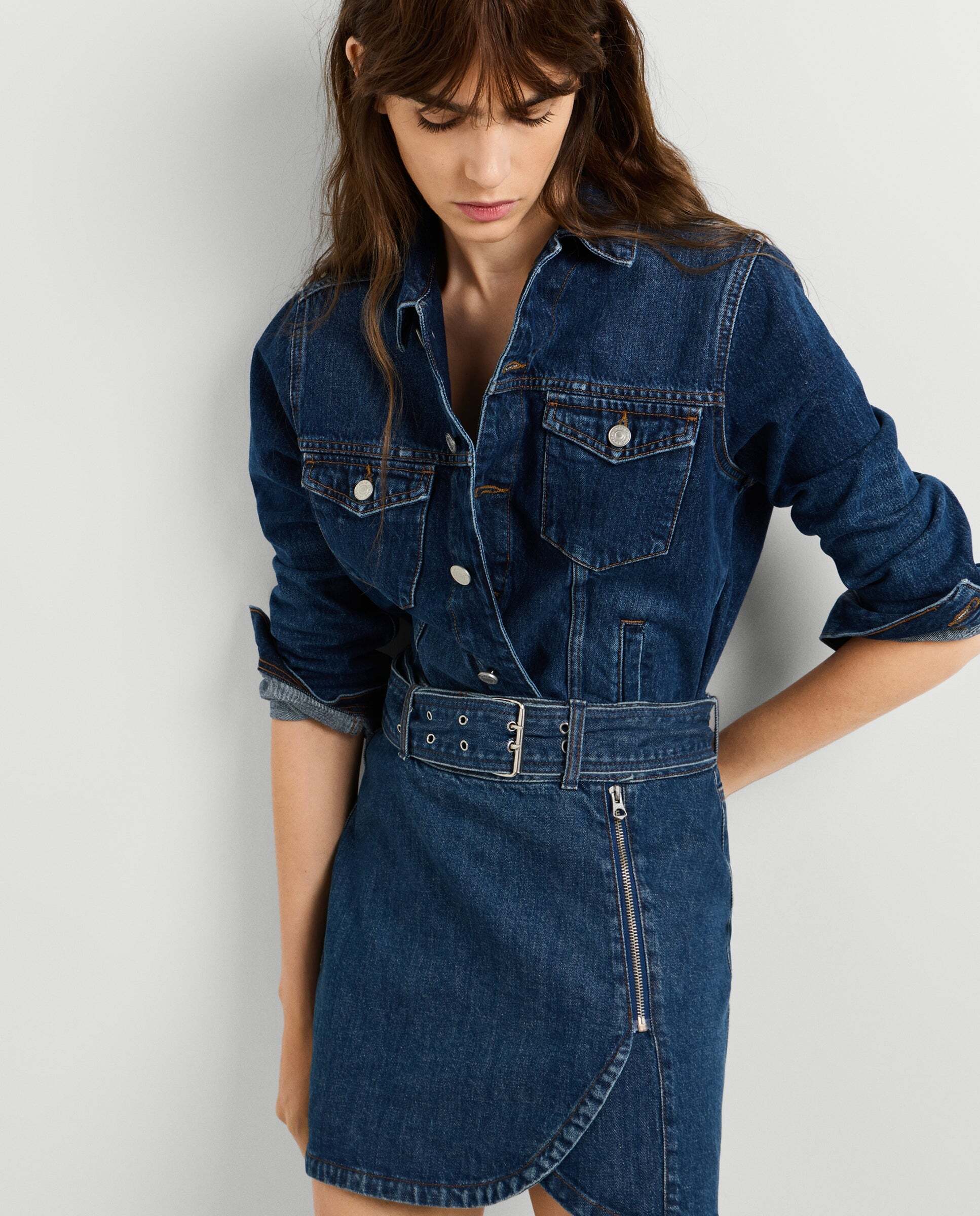 Falda de mujer corta denim fit regular - Pepe Jeans - Azul denim Azul denim-2