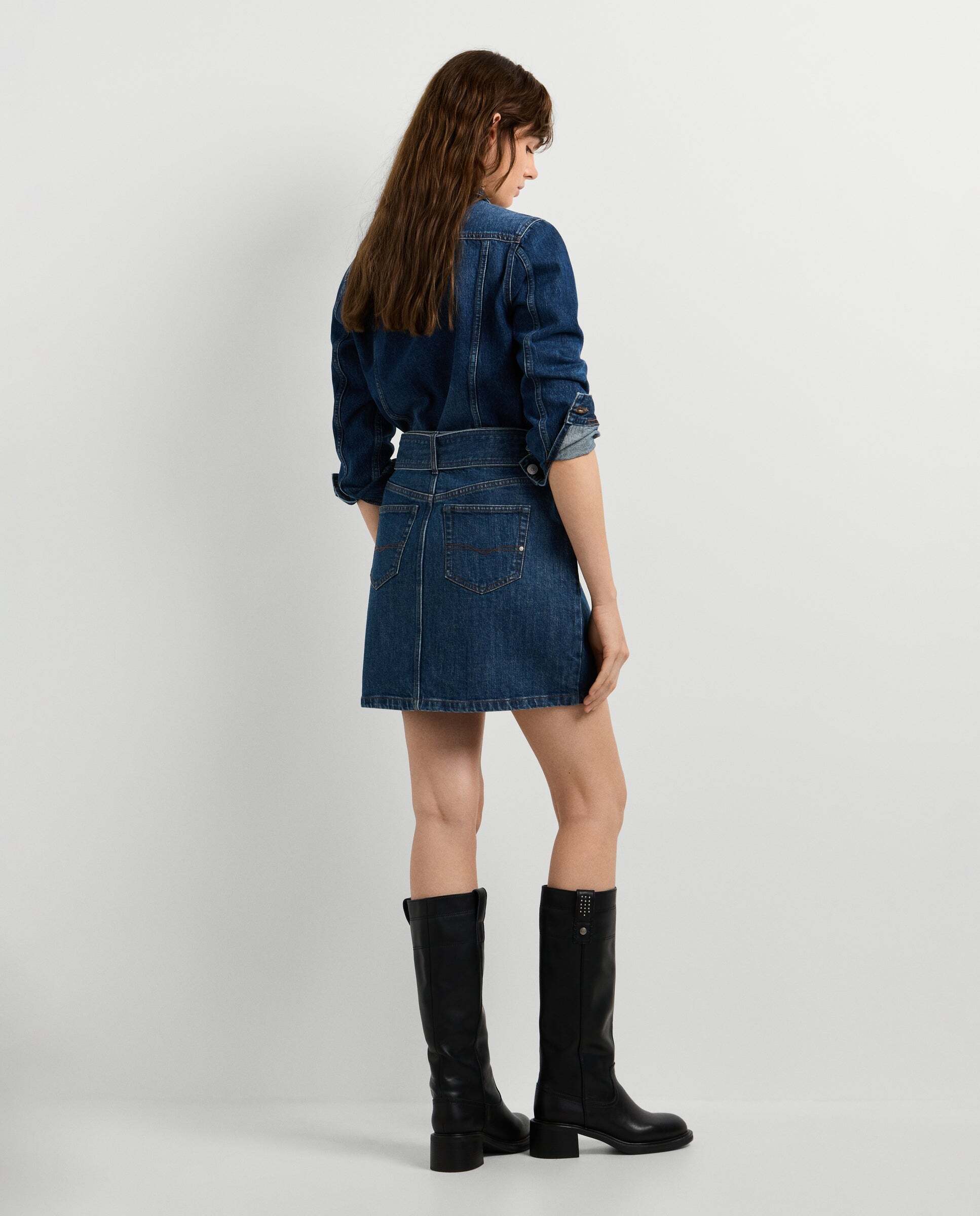 Falda de mujer corta denim fit regular - Pepe Jeans - Azul denim Azul denim-3