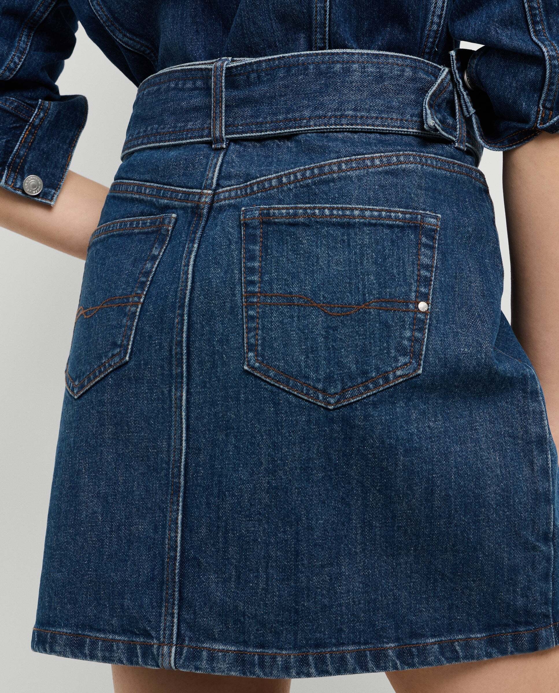 Falda de mujer corta denim fit regular - Pepe Jeans - Azul denim Azul denim-4