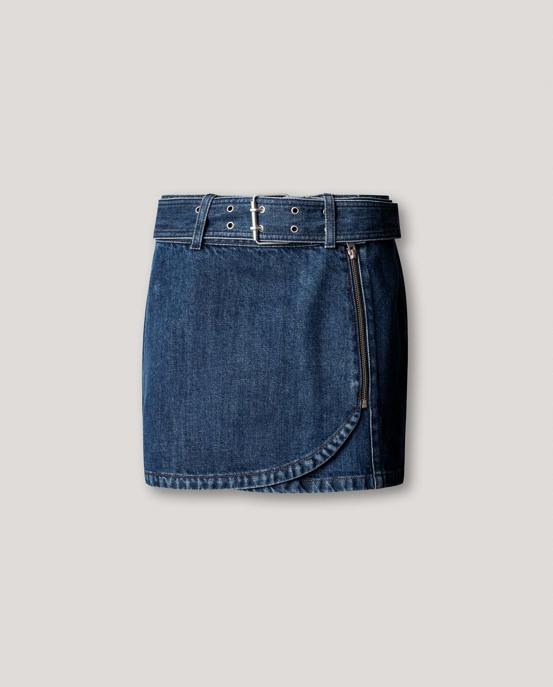 Falda de mujer corta denim fit regular - Pepe Jeans - Azul denim Azul denim-6