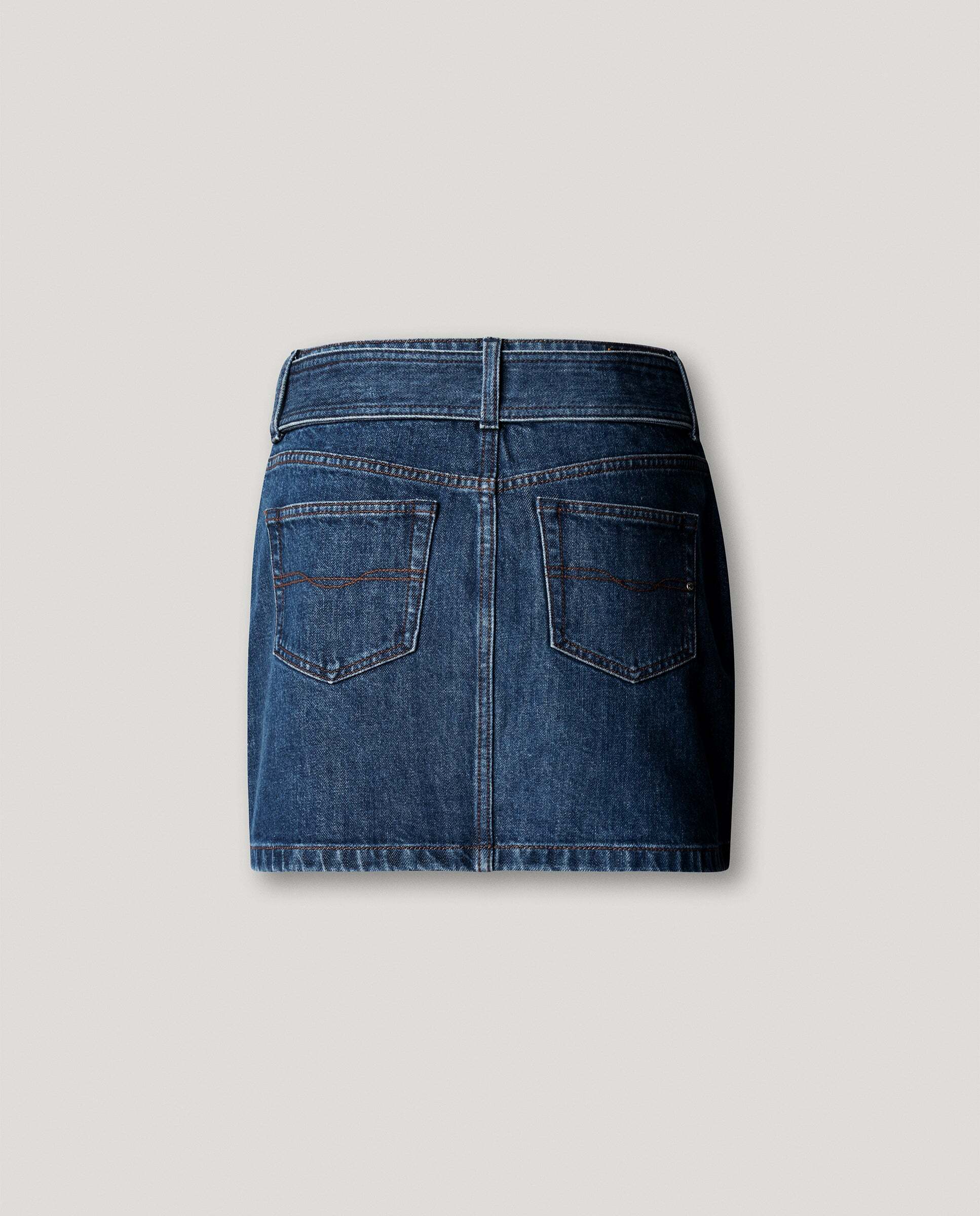 Falda de mujer corta denim fit regular - Pepe Jeans - Azul denim Azul denim-5