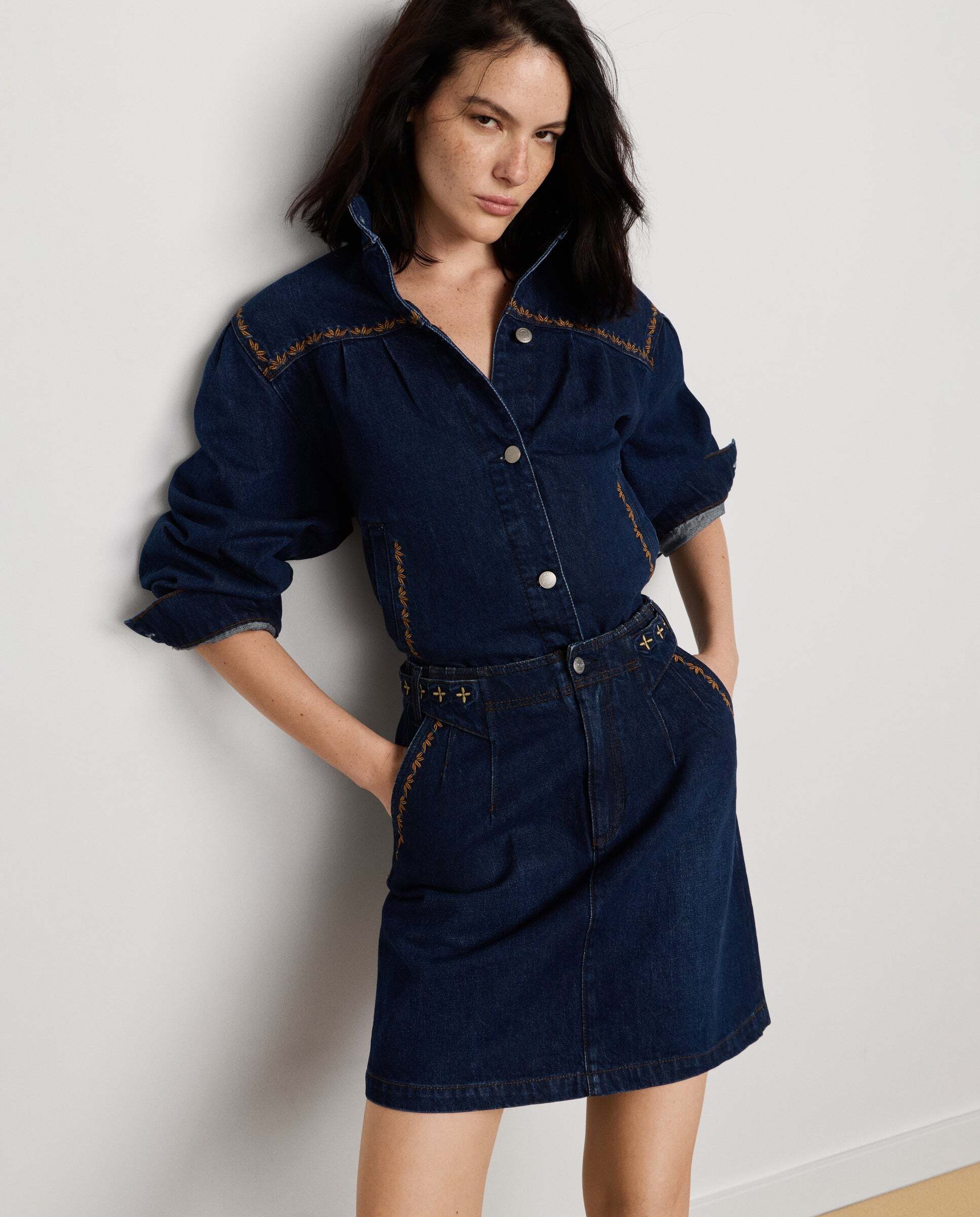 Falda de mujer corta denim fit regular - Pepe Jeans - Azul Azul-2